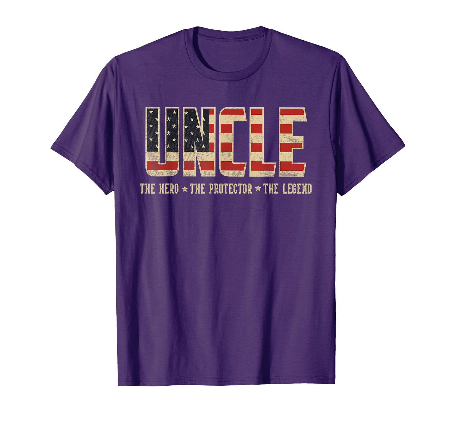 Uncle Protector Hero Legend USA Flag Uncle Father's Day T-Shirt