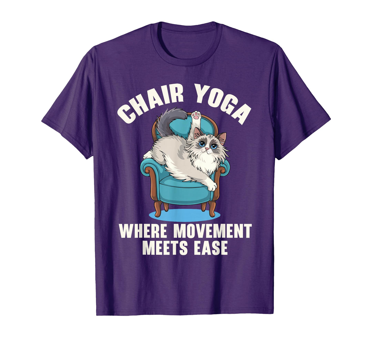 Chair Yoga Exercise Zen Fitness Workout Yoga Instructor T-Shirt
