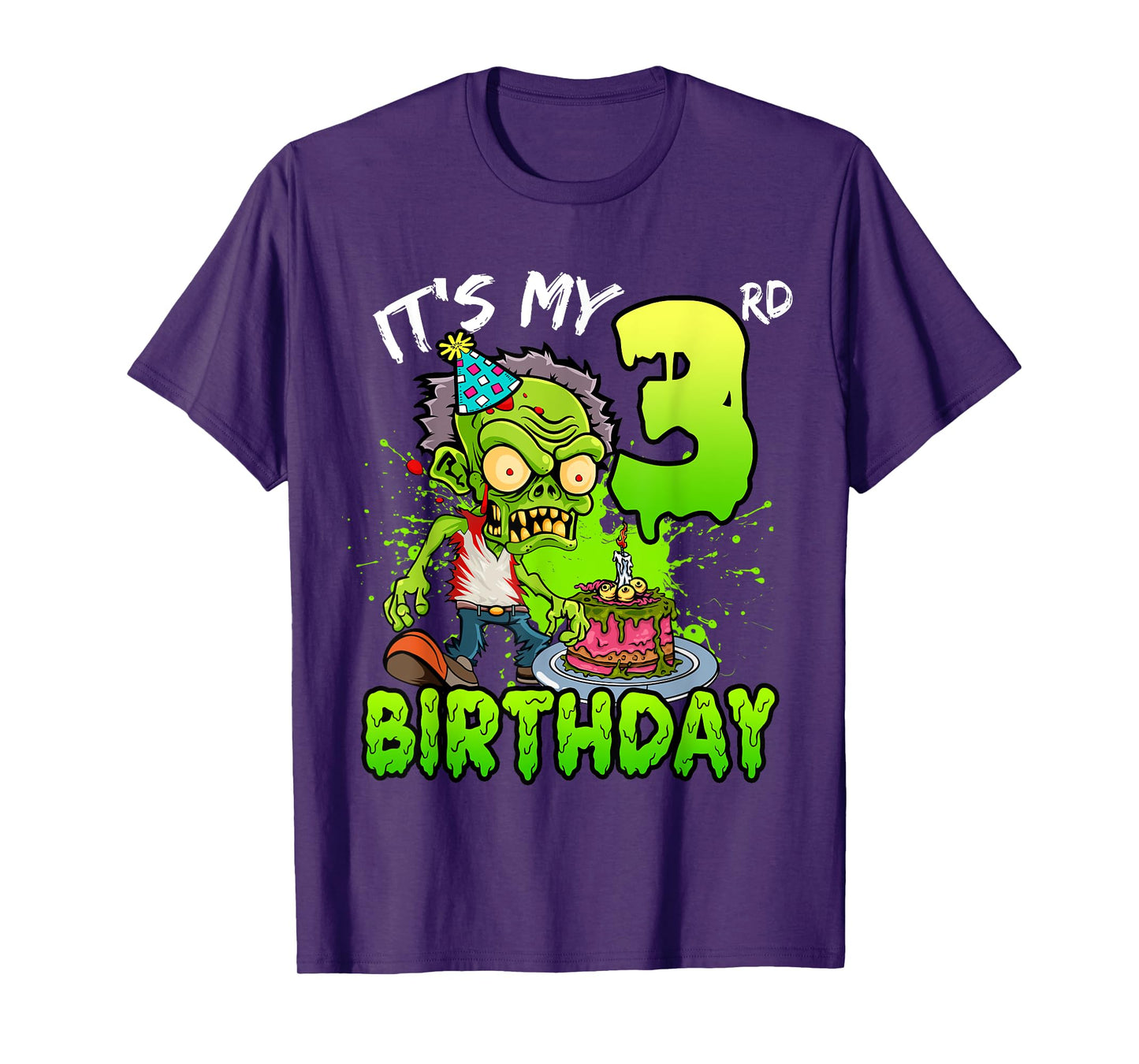 It's My 3rd Birthday Zombie Lover 3 Year Old Boys Girls T-Shirt
