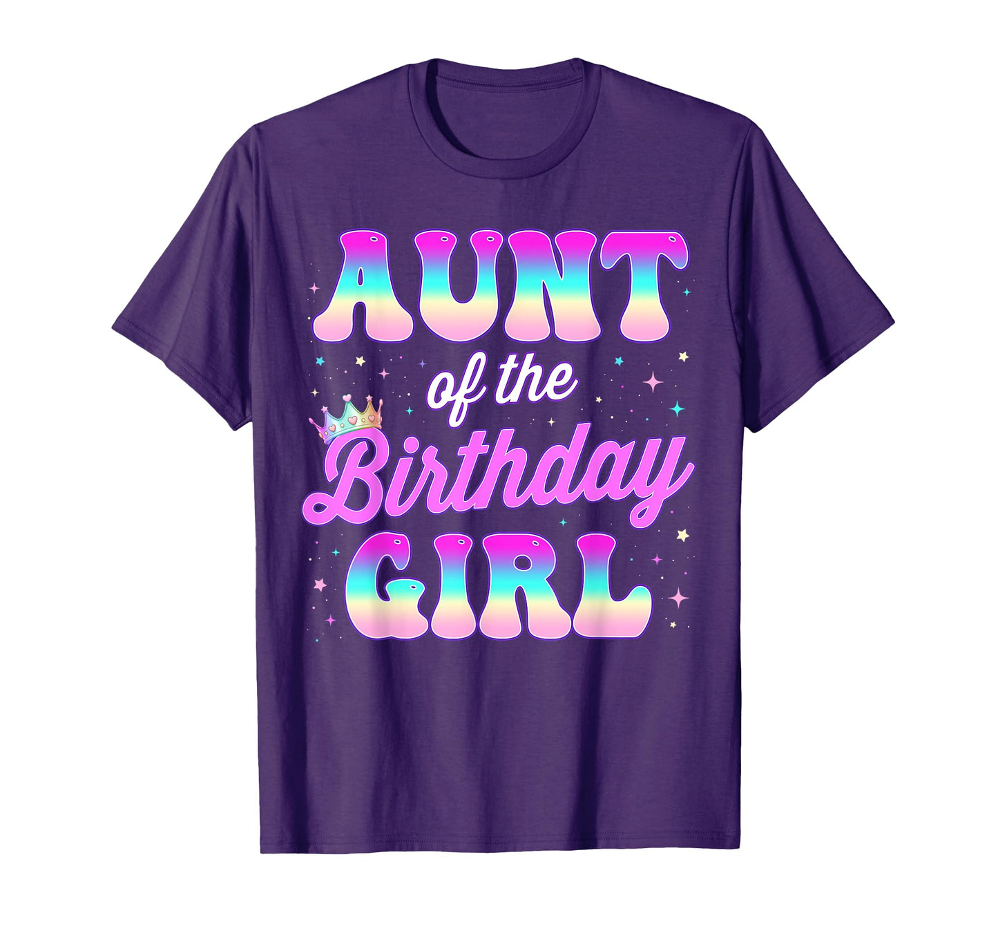 Aunt Of The Birthday Girl Pink Tie Dye Birthday Family T-Shirt