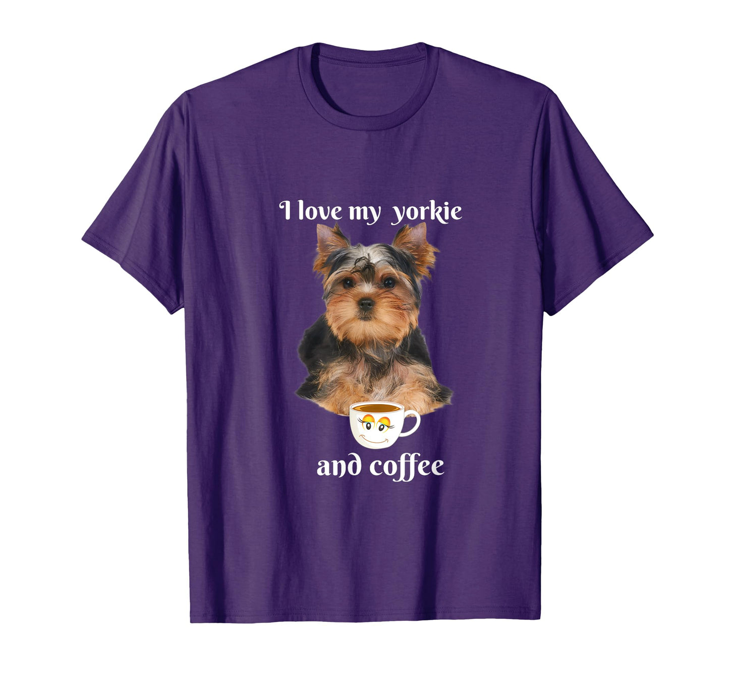 Funny Yorkie I Love My Yorkie And Coffee T-Shirt