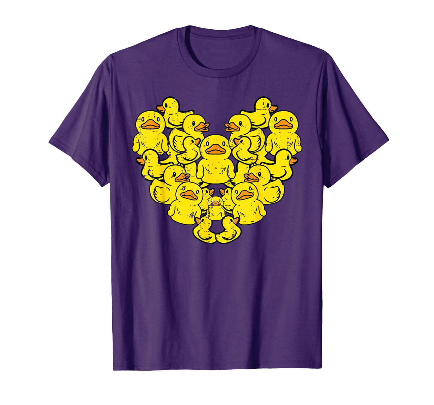 Ducks Heart Shape Cute Farm Animal Women Girls Boys Kids T-Shirt