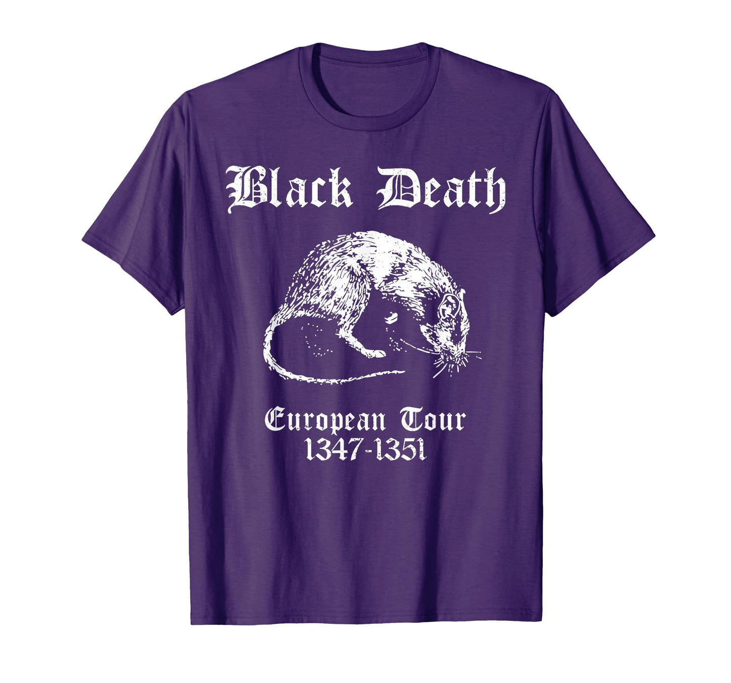 Retro Black Death European Tour Plague Rat Medieval History T-Shirt