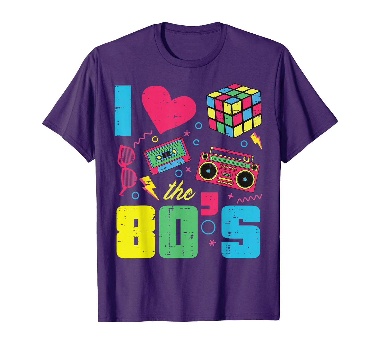 I Love Heart The 80s Retro Throwback Vibes Women Men Kids T-Shirt