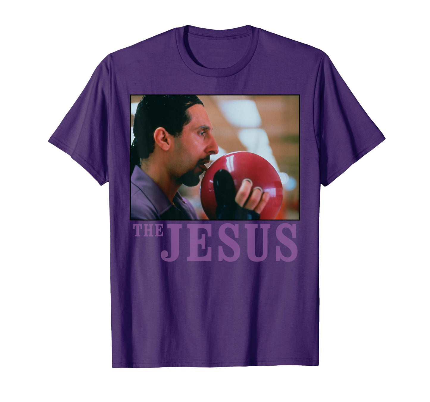 The Big Lebowski Jesus Licking the Bowling Ball Graphic Tee T-Shirt
