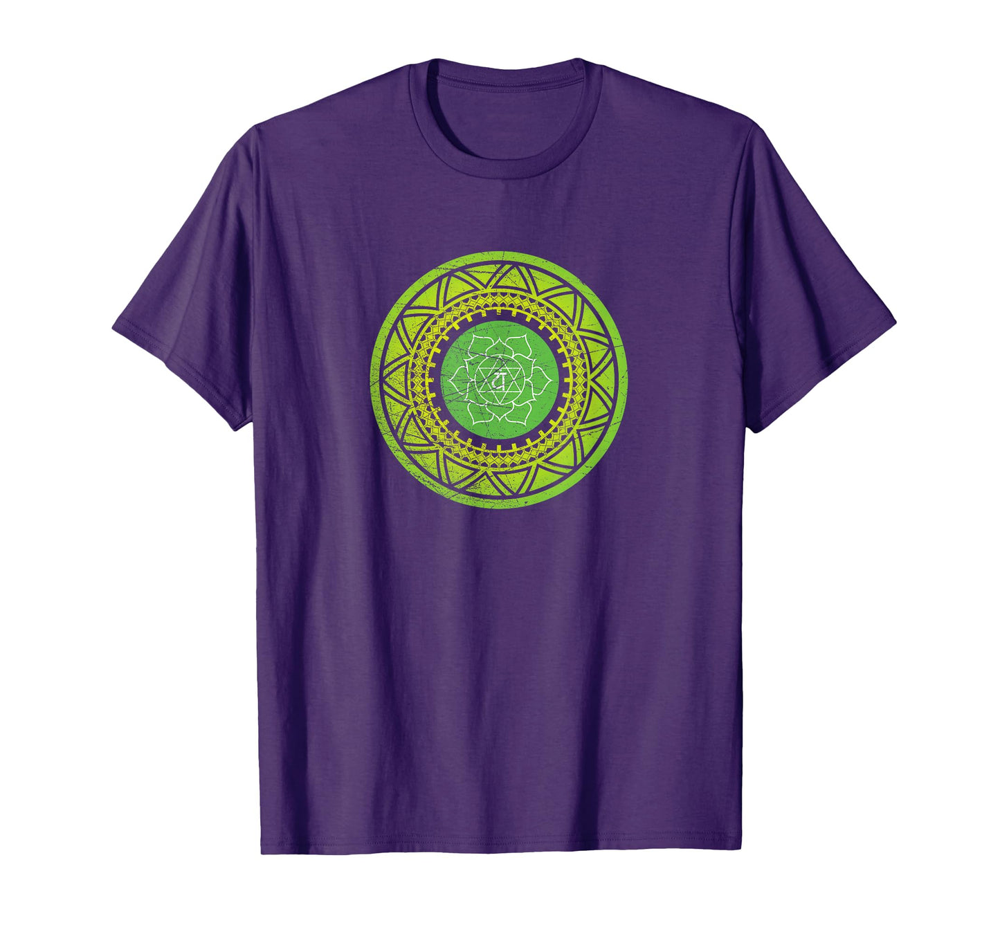 Sacred Geometry Heart Chakra Anahata Yoga Meditation Goa Psy T-Shirt