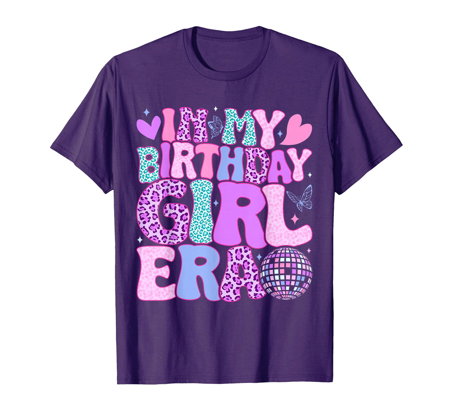 Groovy In My Birthday Girl Era Retro Women Teens Kids Bday T-Shirt