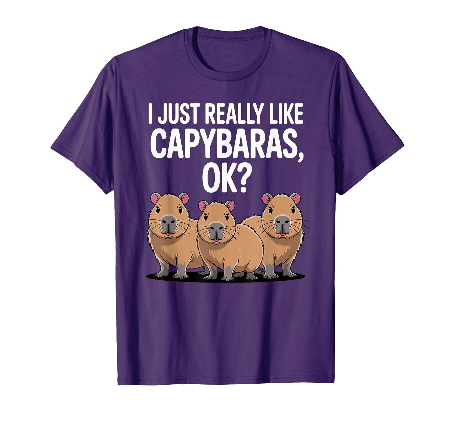 Cool Capybara Art for Men Women Kids Rodent Capybara Lover T-Shirt