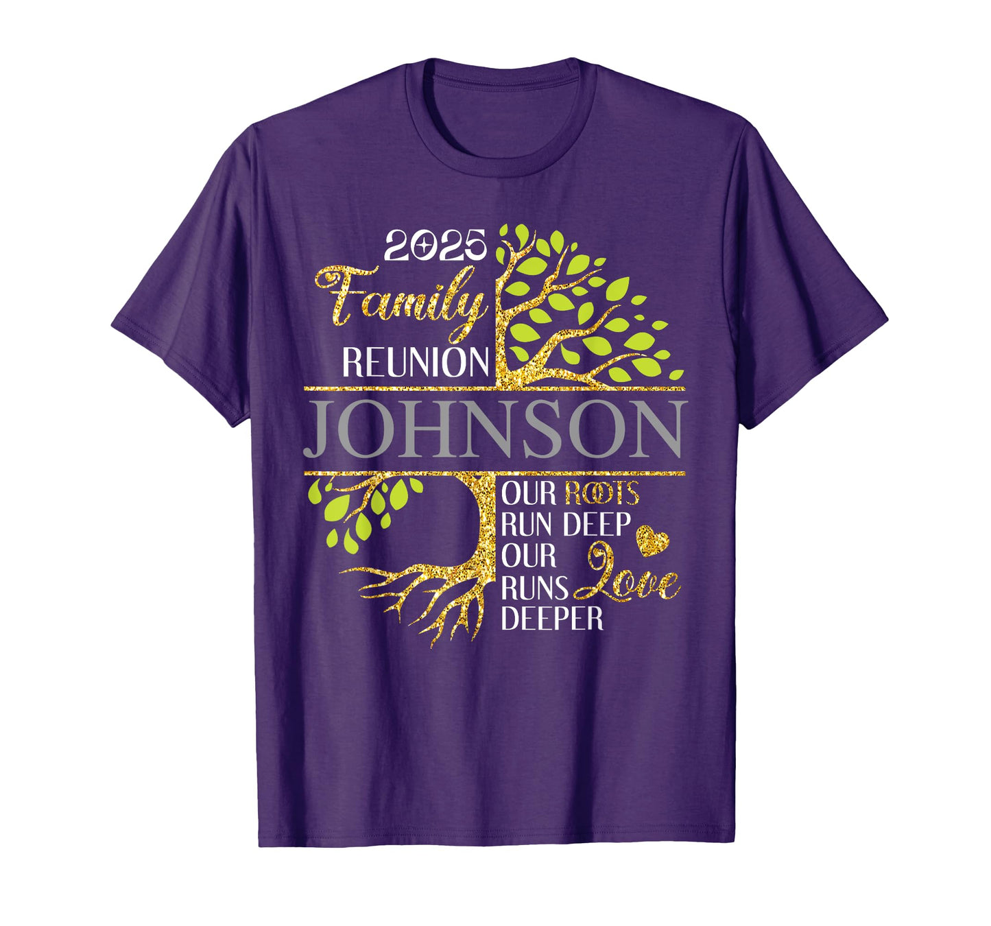 Johnson Family Tree Funny Family Reunion 2025 Men Women Kids T-Shirt