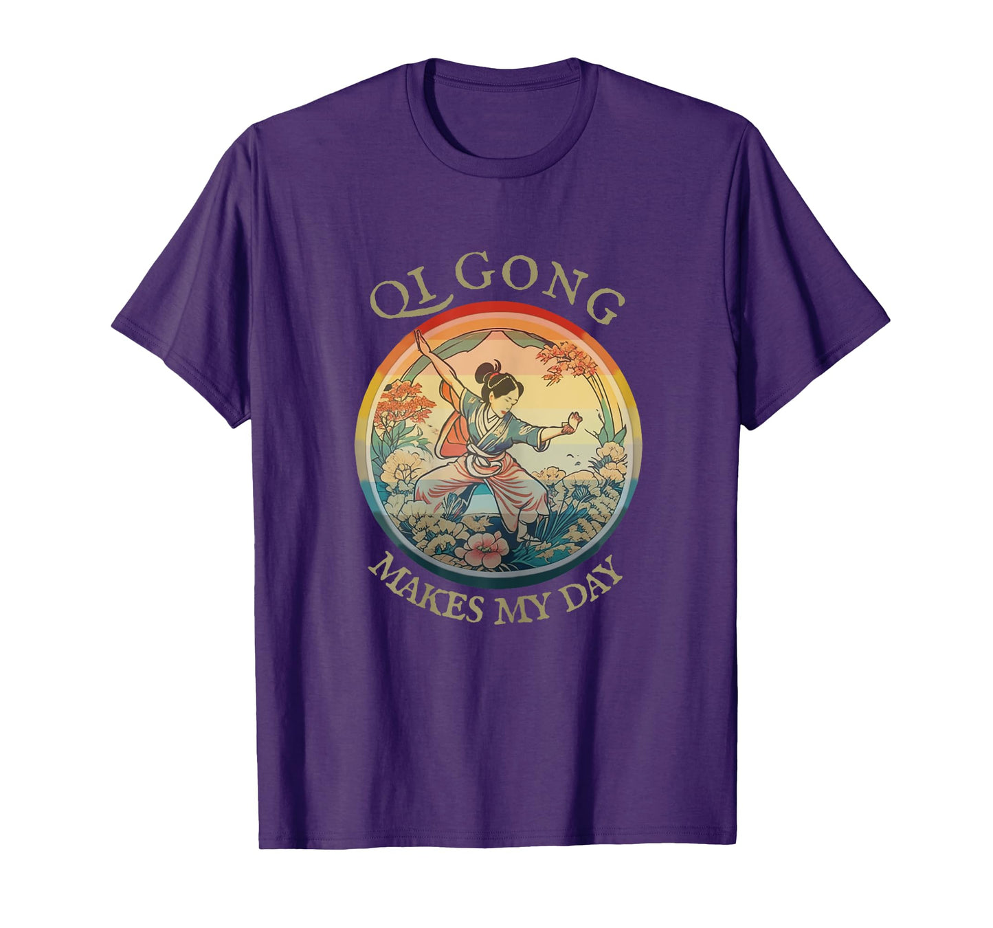 Women Qi Gong, Vintage historic Retro drawing, Harmony Flow T-Shirt