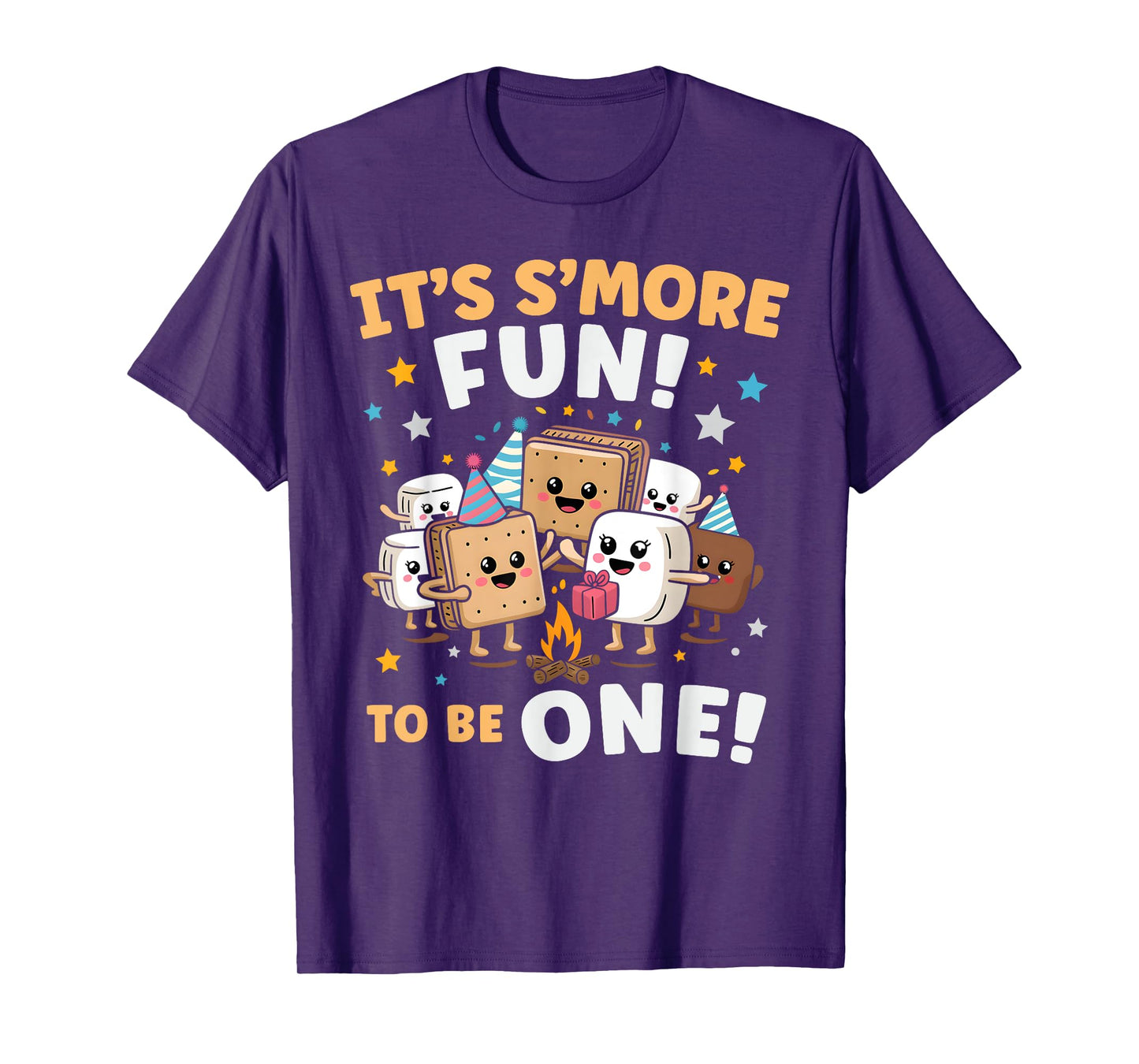 Birthday Campfire Marshmallow It's S'more Fun Being One 1st T-Shirt