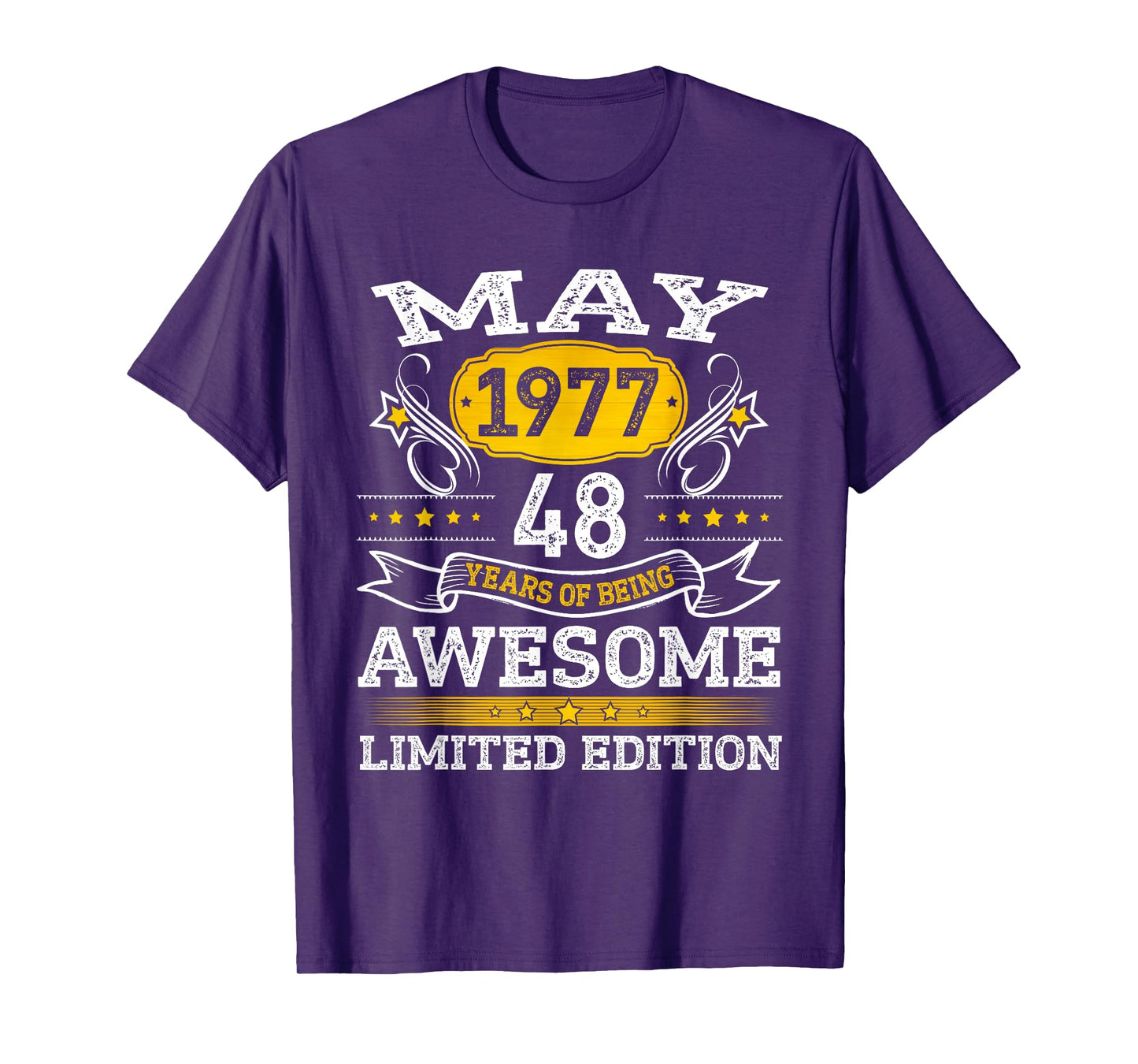 May 1977 Limited Edition 48th Birthday Gift 48 Year Old T-Shirt