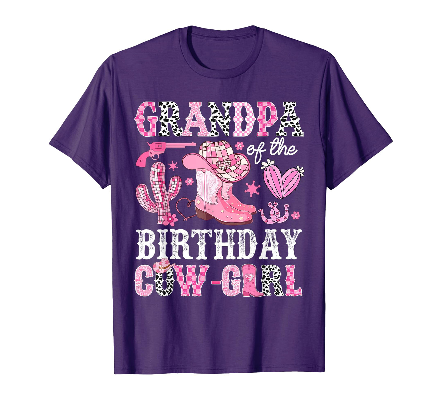 Grandpa Of The Birthday Cow-Girl Rodeo Cowgirl Bday T-Shirt