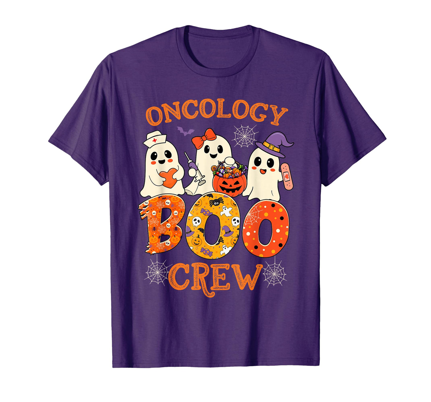 Oncology Boo Crew Funny Ghost Halloween Spooky Costume Nurse T-Shirt