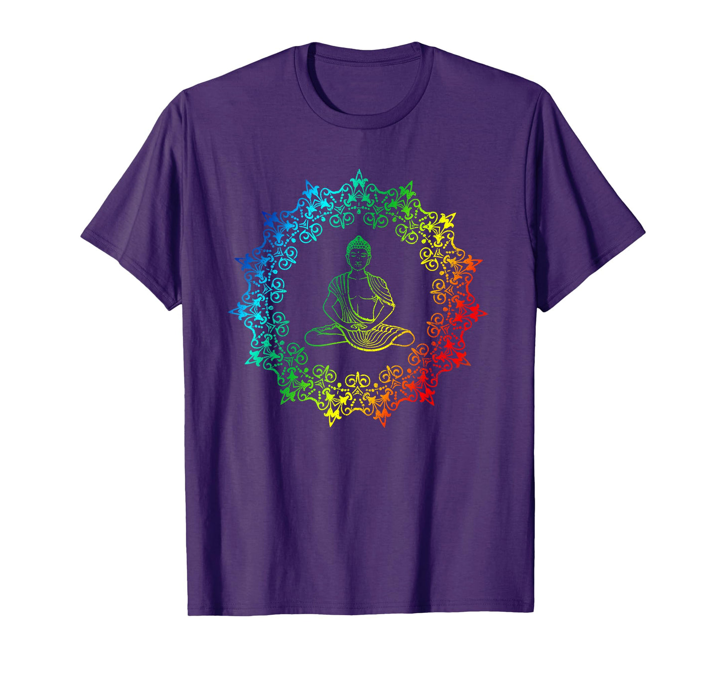 Buddha Rainbow T-Shirt Meditation Yoga LGBT Gay Pride Shirt T-Shirt