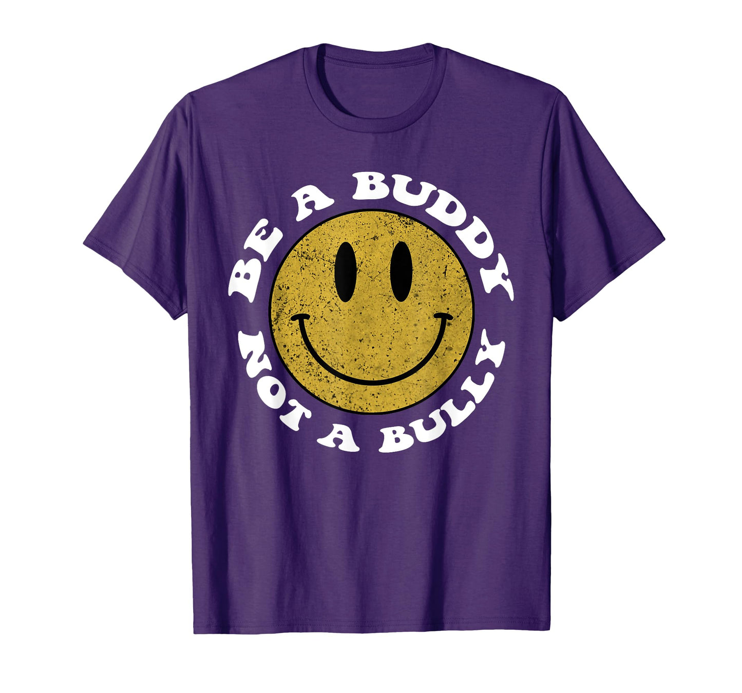 Groovy Be a buddy Not a bully Inspirational Kindness Retro T-Shirt