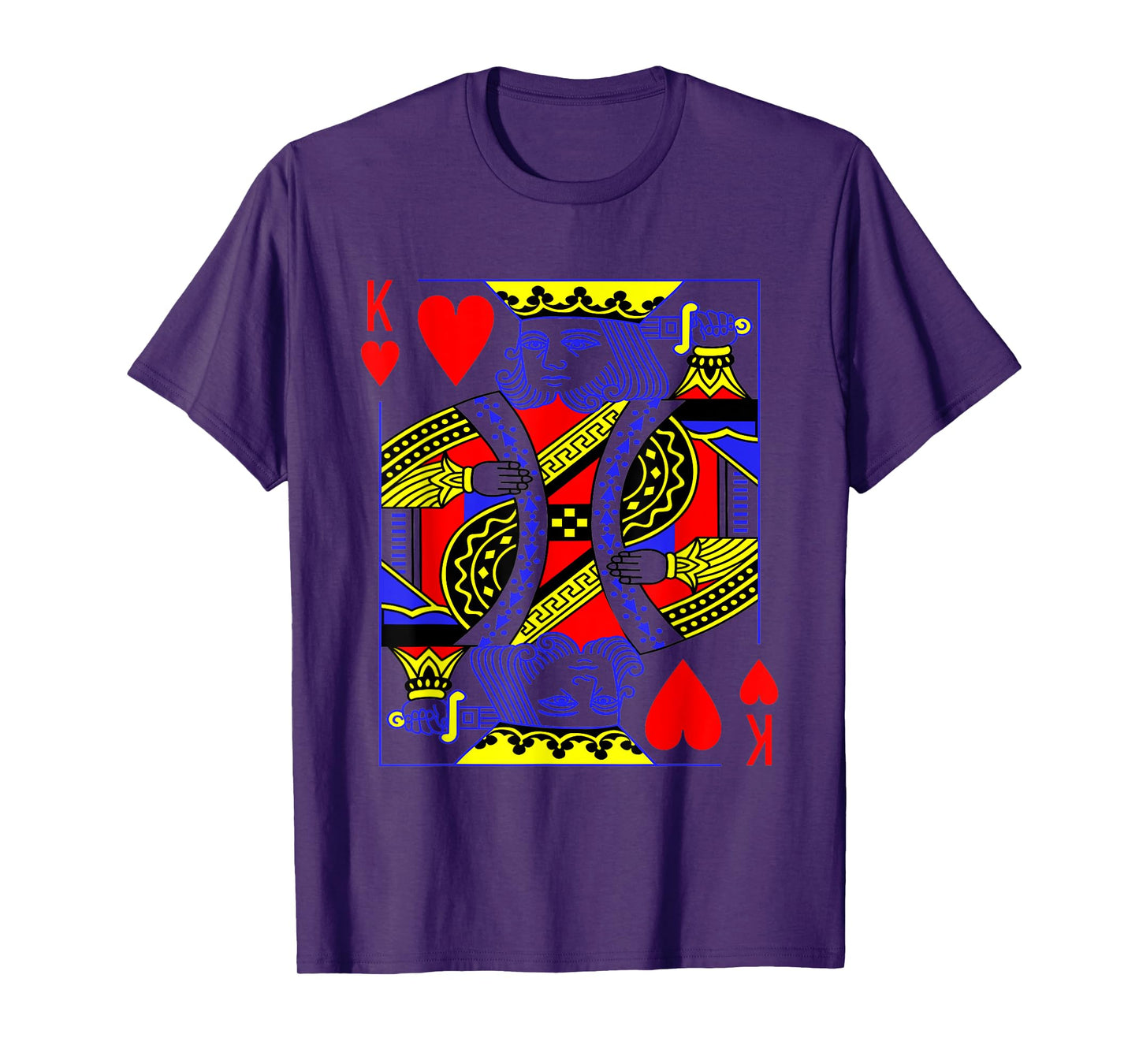 Funny King of Hearts Costume Magic Poker Card Math Geek T-Shirt