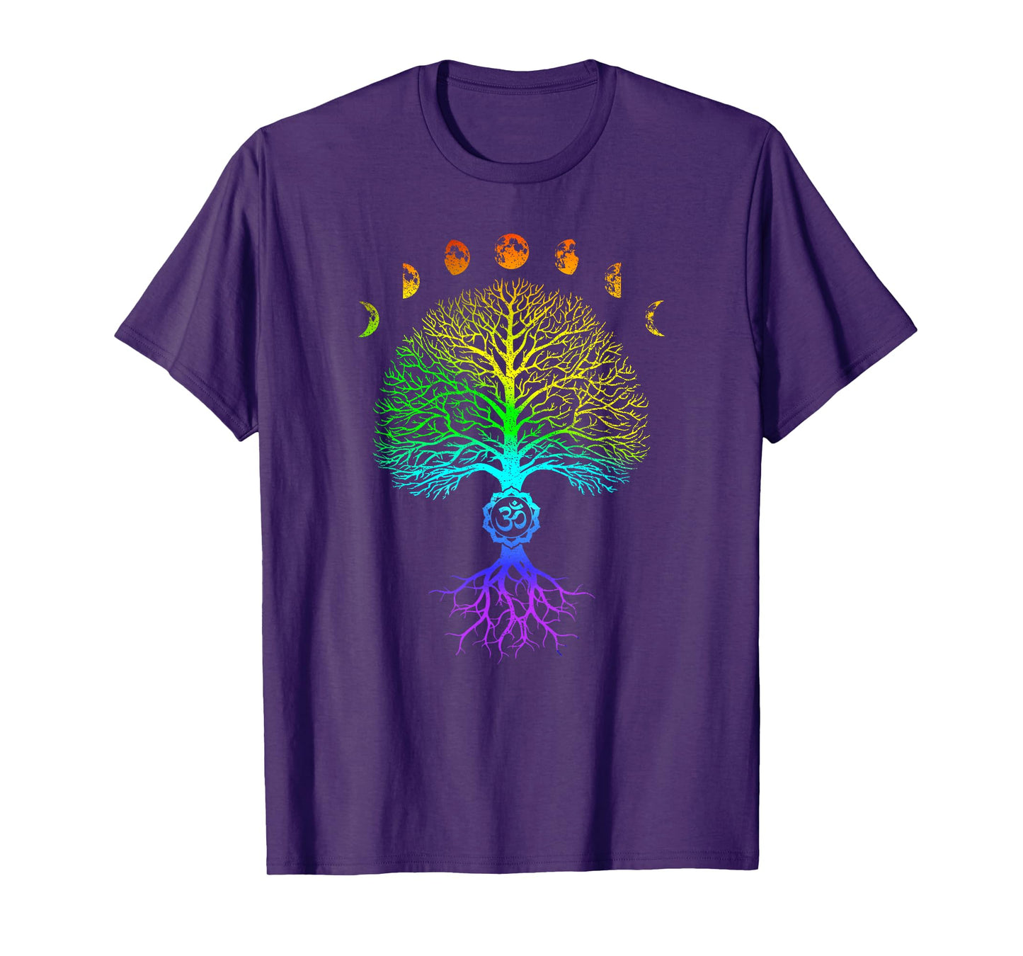 Tree of Life Phases of the Moon Om Chakra Yoga Gift T-Shirt