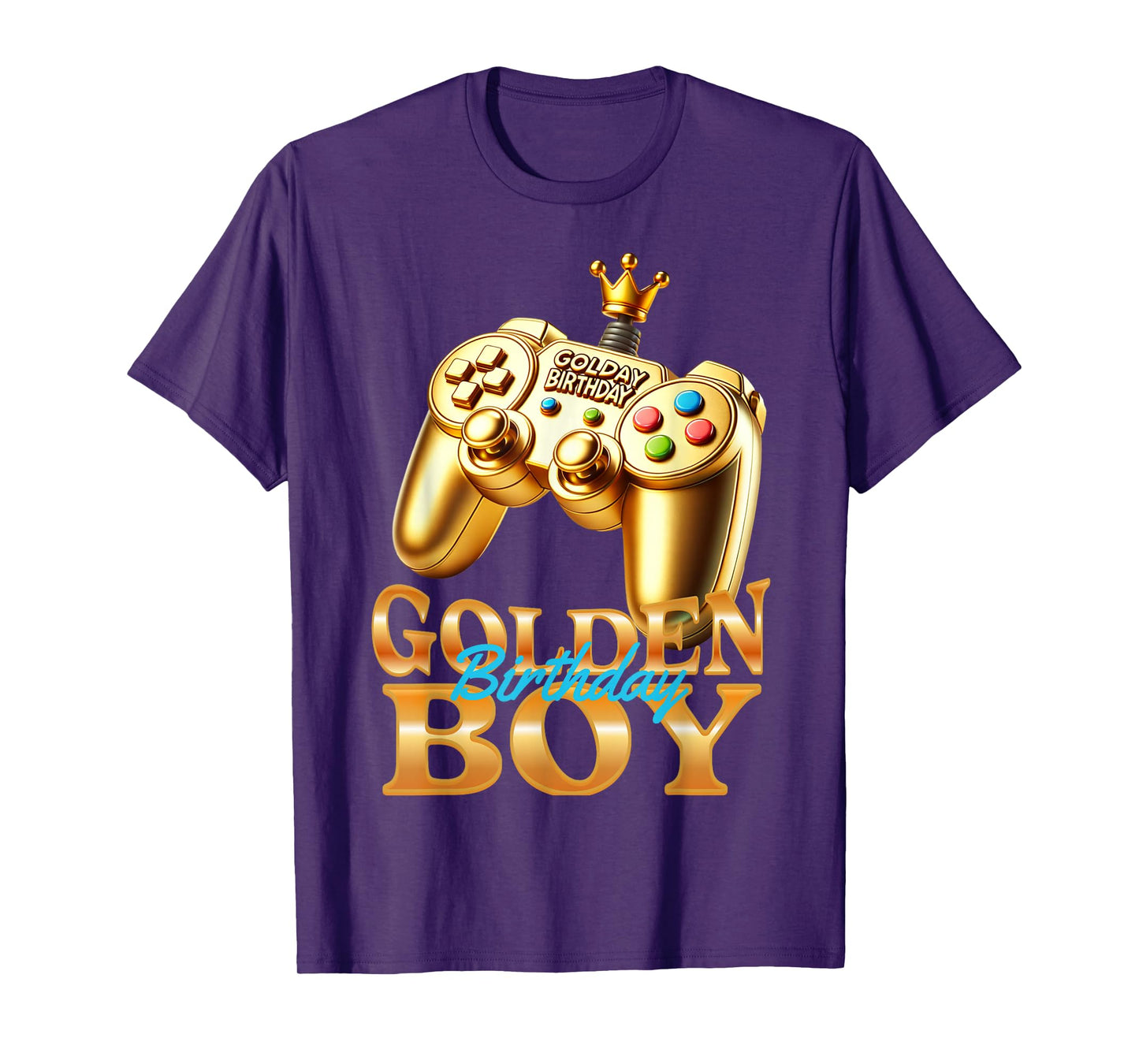 Golden Birthday Boys Bday Toddlers Birthday Party Decoration T-Shirt