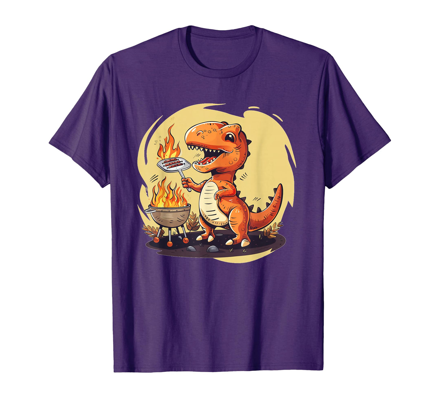 Funny Summer Barbecue for Dinosaur Boys and Girls T-Shirt