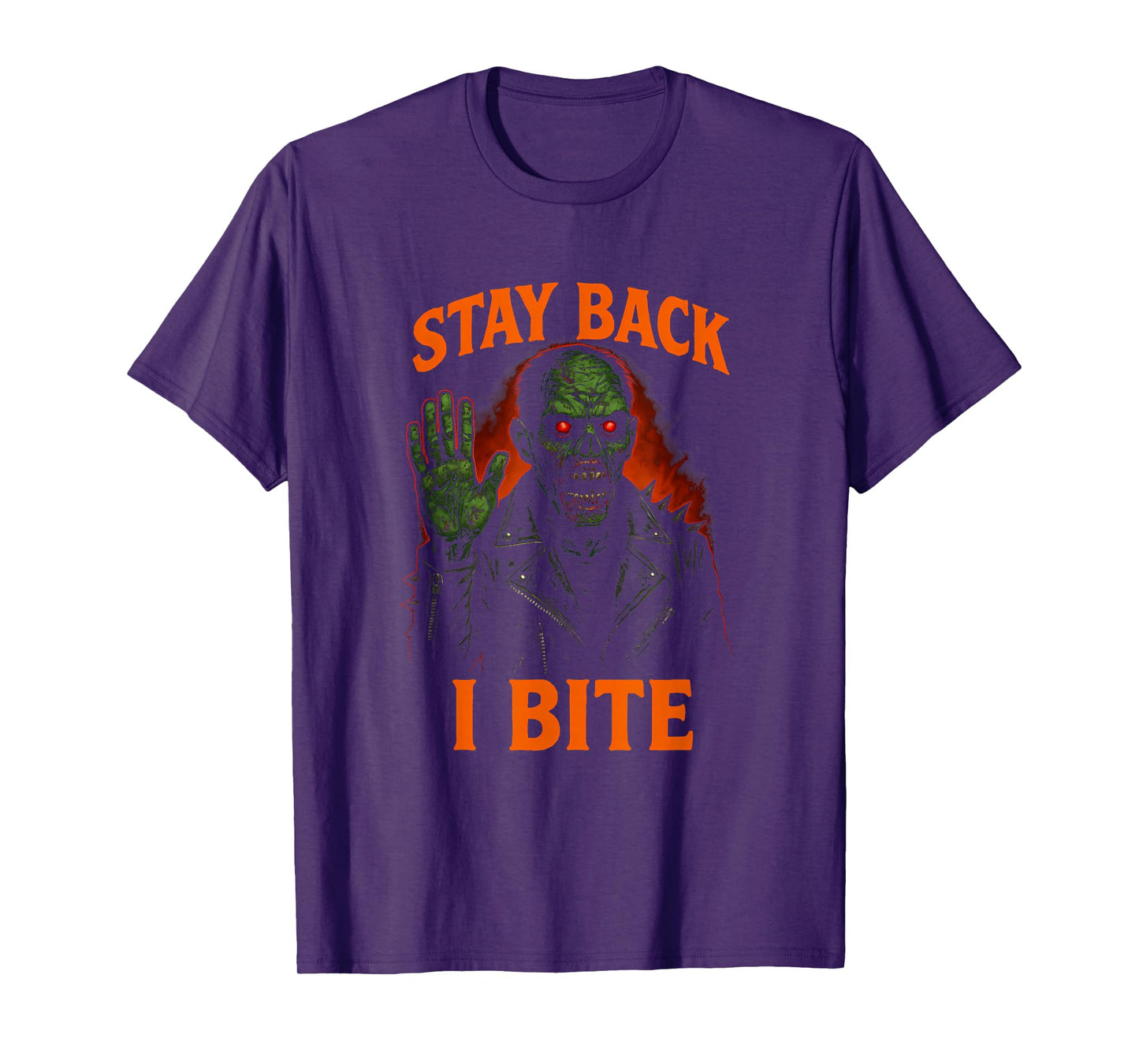 Stay Back I Bite Creepy Zombie Halloween T-Shirt