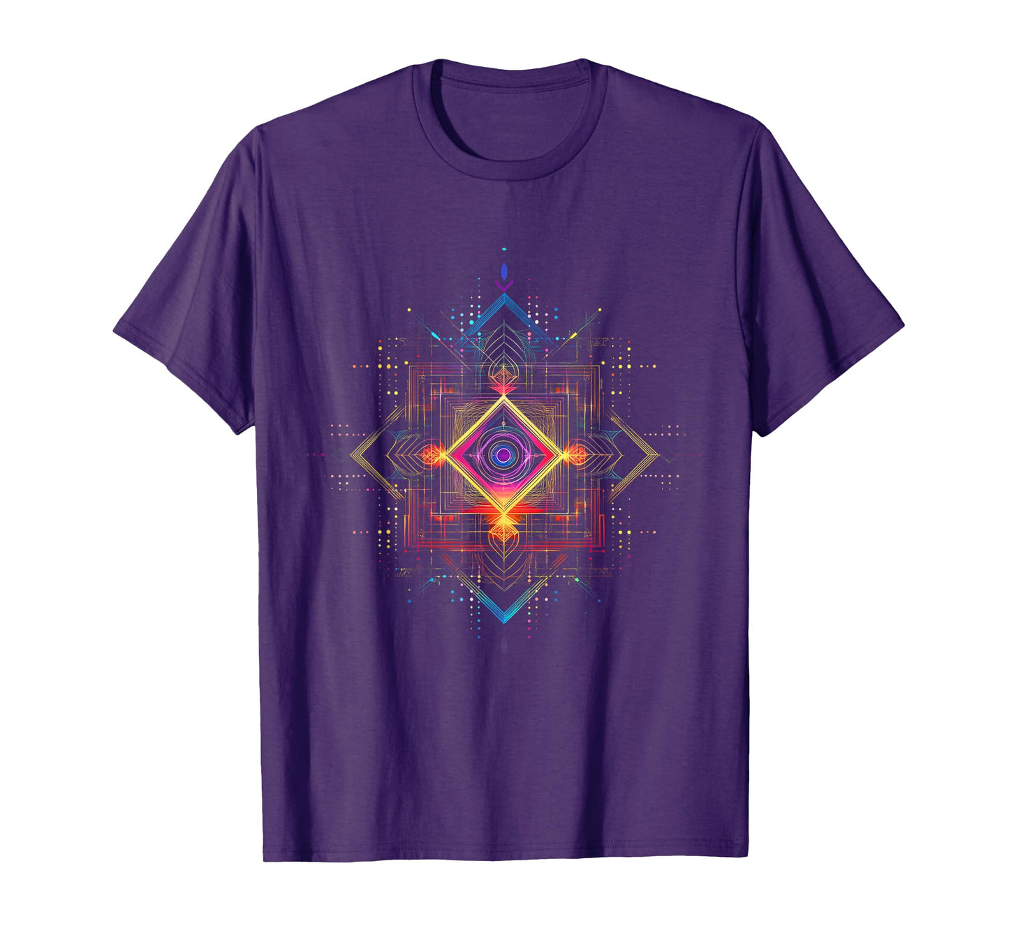 Sacred Geometry Metatron Cube Spiritual Yoga T-Shirt