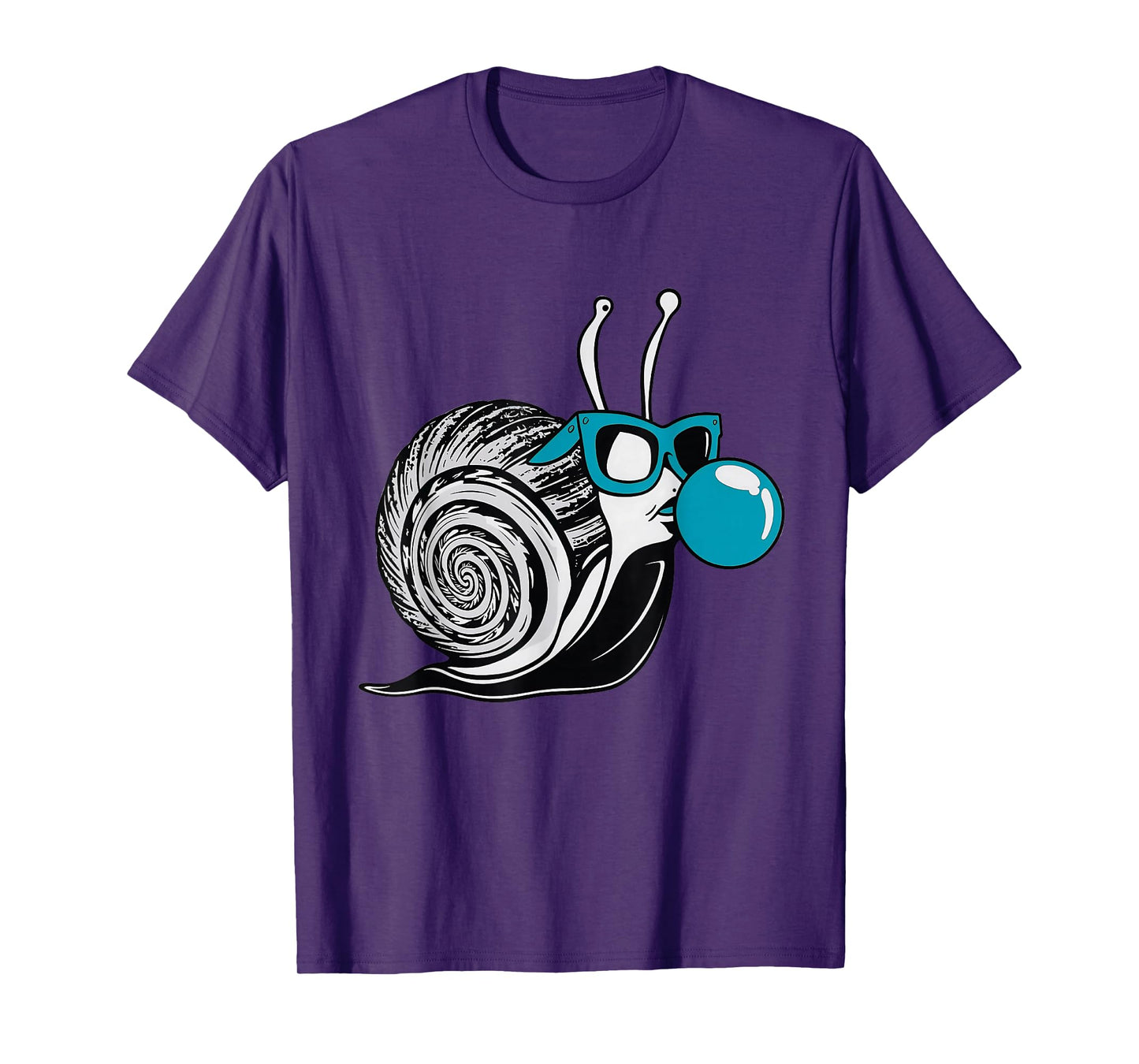 Funky Snail with Sunglasses and Bubblegum Design T-Shirt