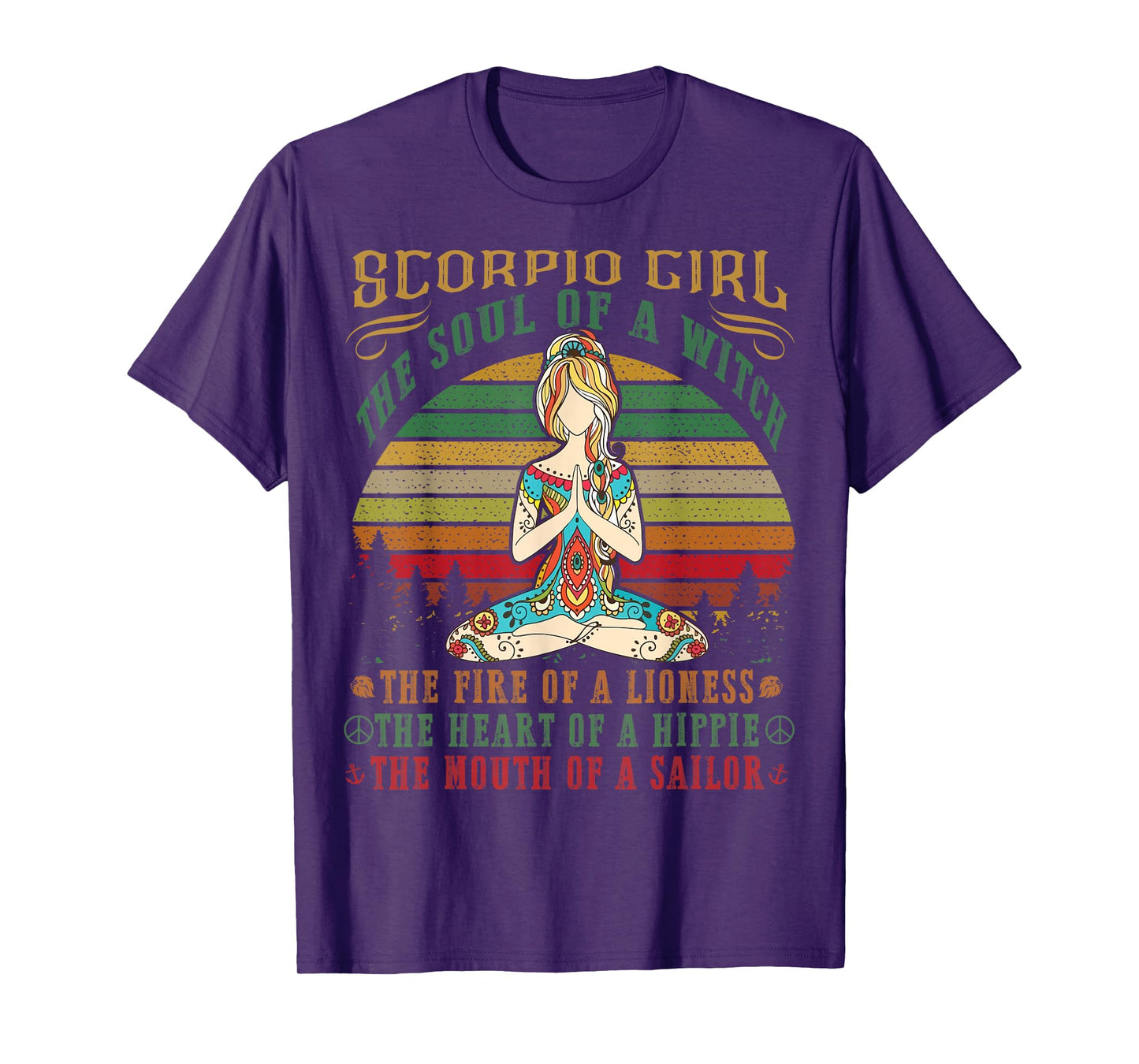 Scorpio Girl Tshirt for Yoga Black Women Birthday Gifts T-Shirt