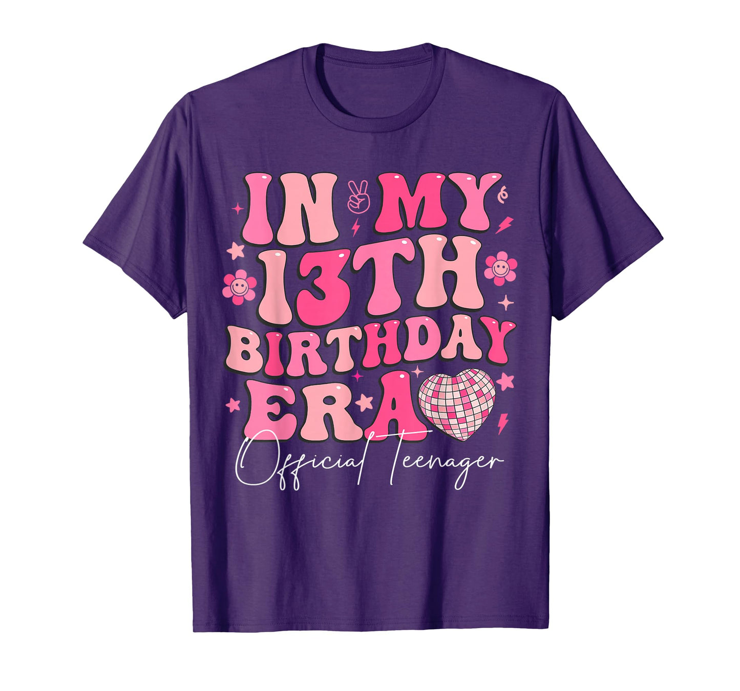 Retro In My 13th Birthday Era 13 Years Old Official Teenager T-Shirt