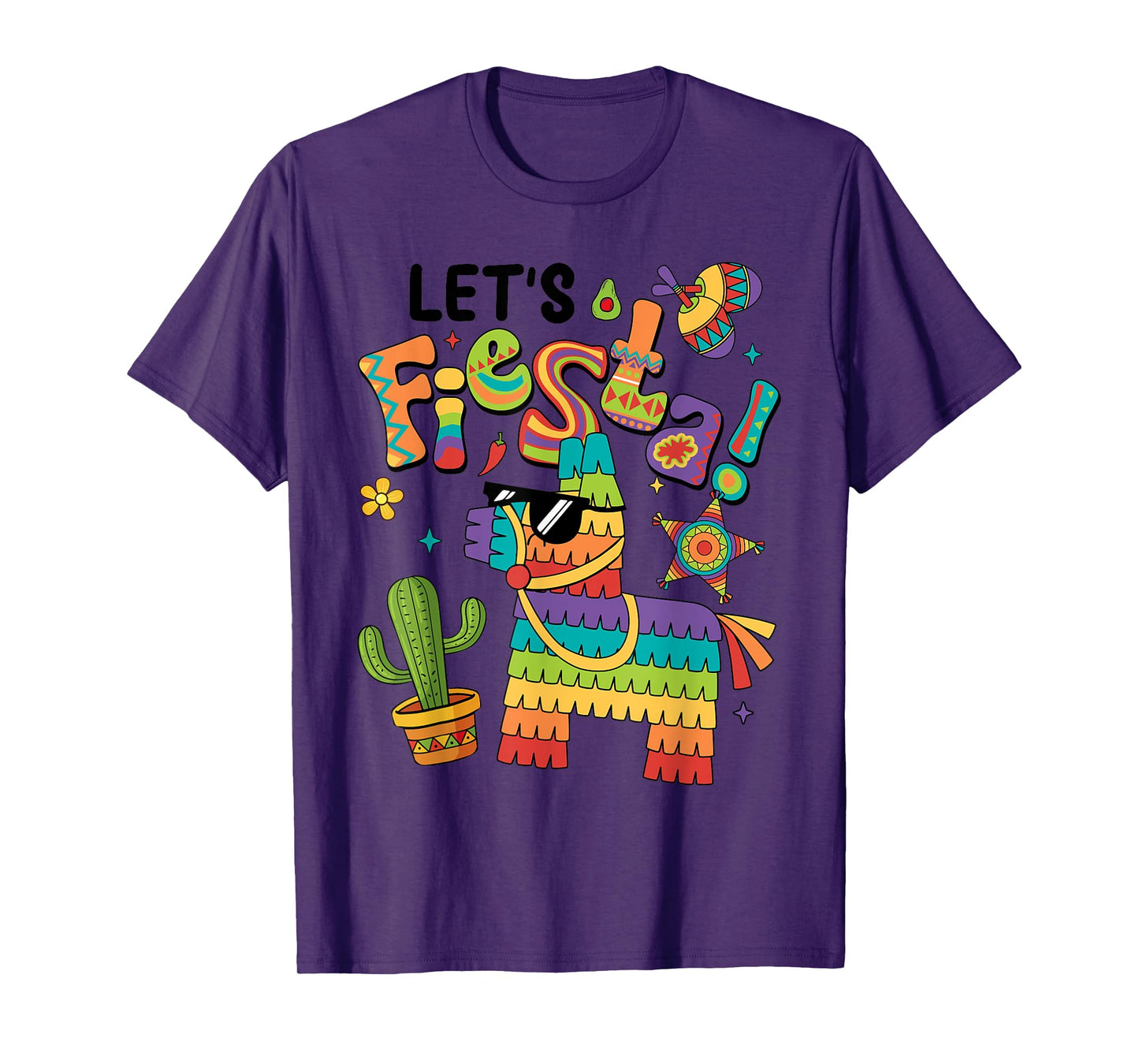 Let's Fiesta Pinata Cinco De Mayo Party Mexican Men Women T-Shirt
