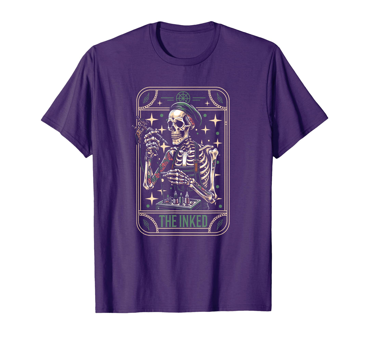 Tattooist Artist Tattoo Tattoos - Skeleton Tarot Card T-Shirt