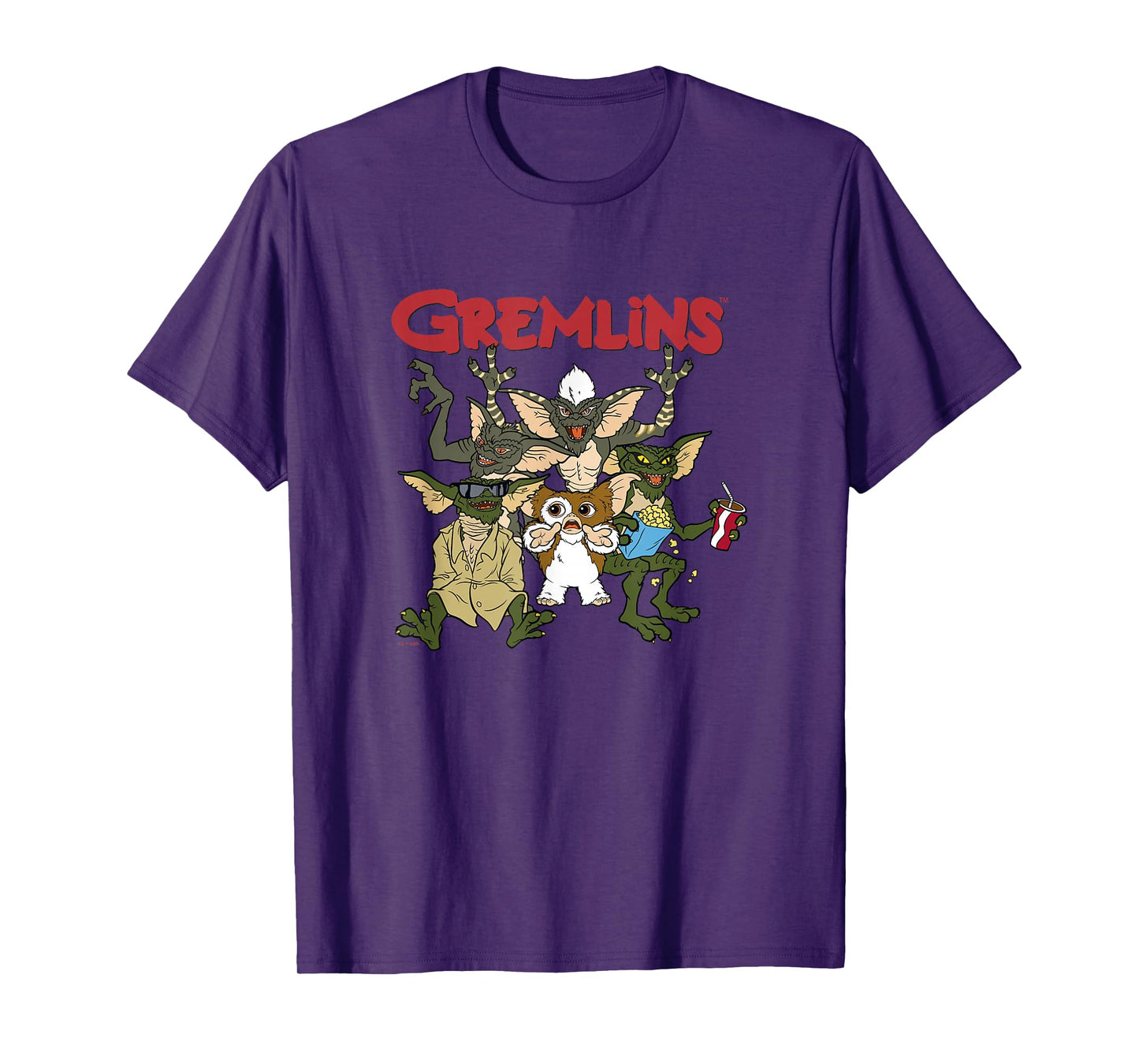 Gremlins Vintage Retro Watch Party Group Shot T-Shirt