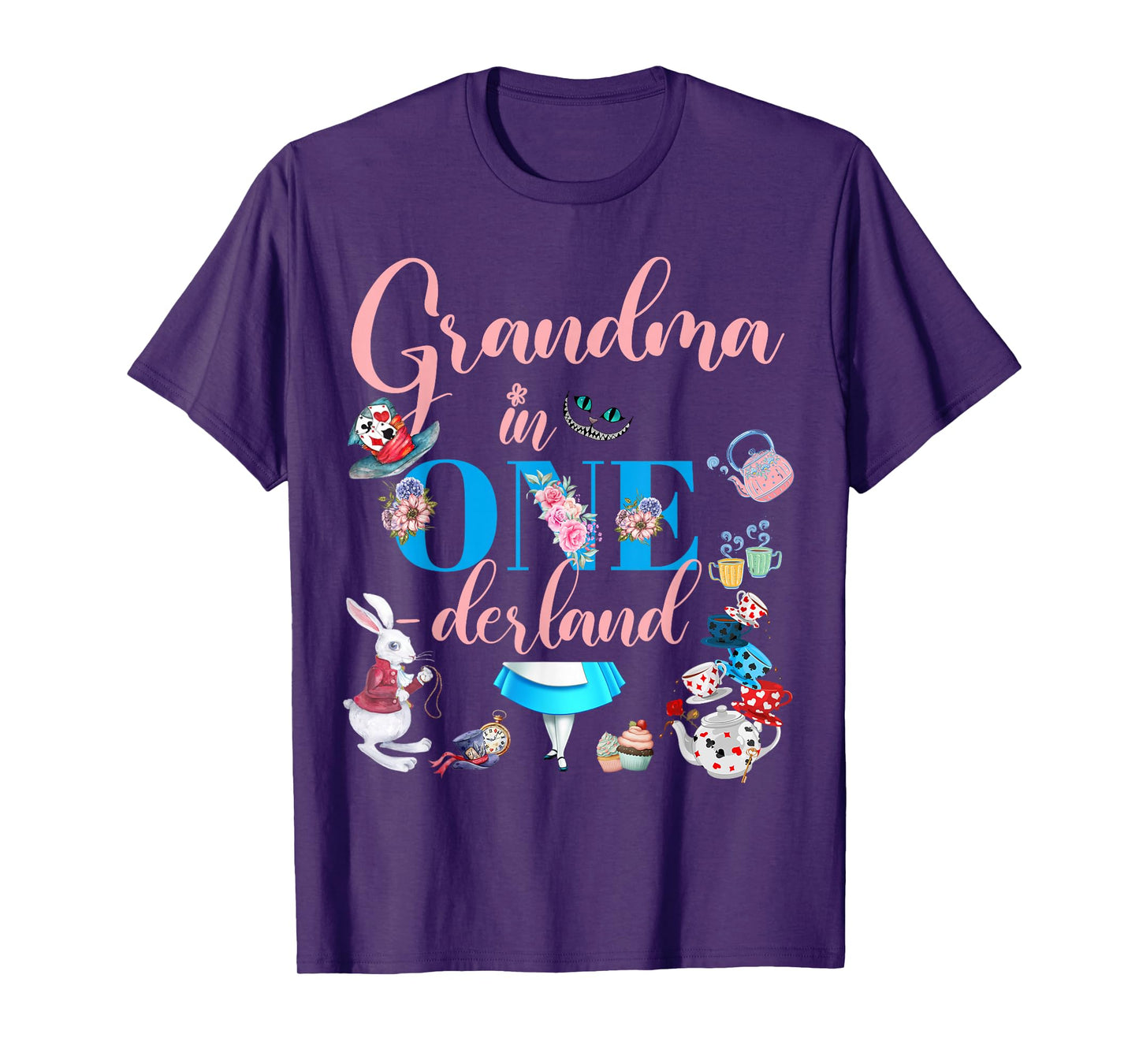 Alice in ONEderland Family Grandma Of The Birthday Girl T-Shirt