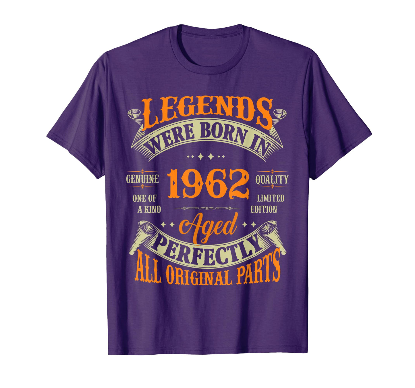 Vintage Legend Born In 1962 63rd Birthday Tee 63 Years Old T-Shirt