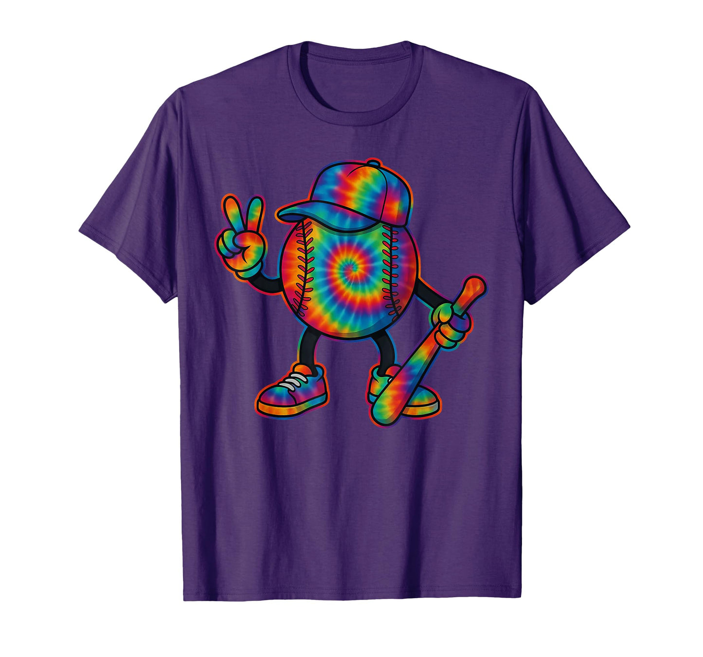 Tie Dye Baseball Shirt for Boys โ Colorful Game Day Tee T-Shirt