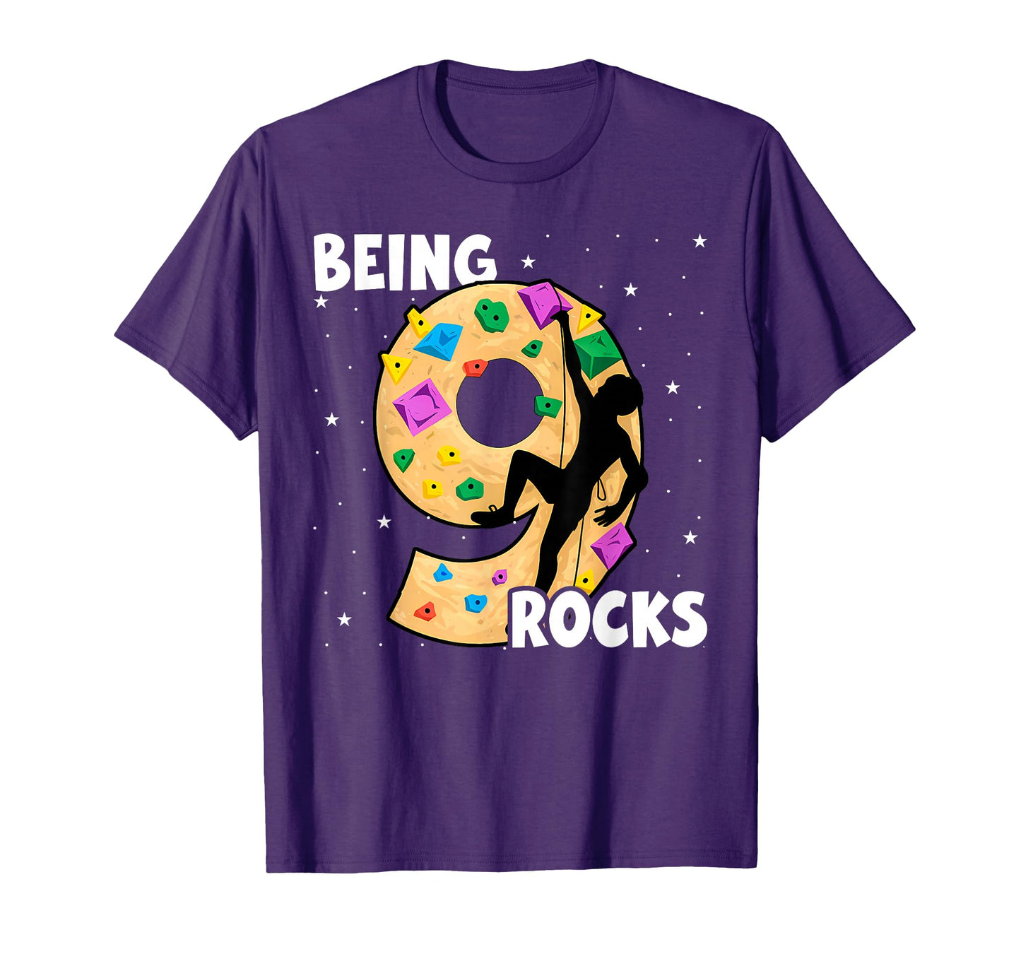 9 Year Old Rock Climbing 9th Birthday Adventures Climber T-Shirt