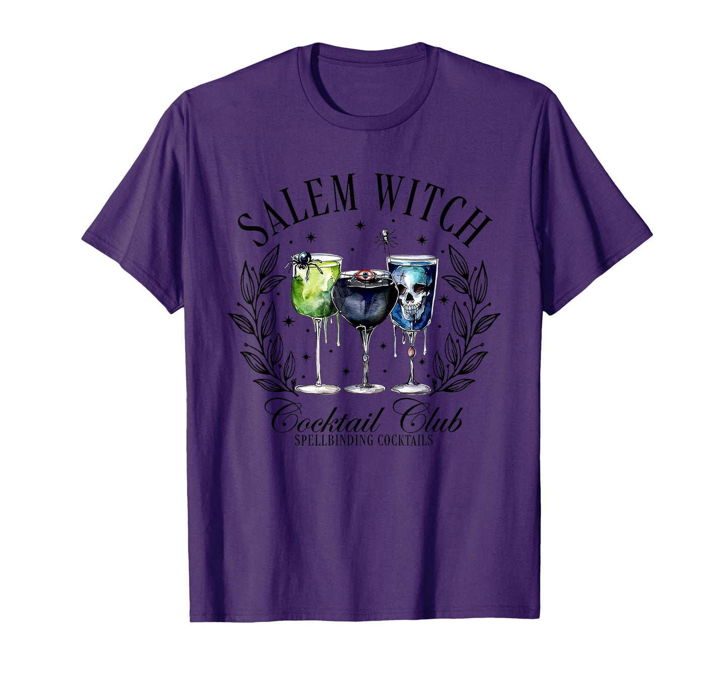 Salem Witch Cocktail Club, Retro Halloween Witchy T-Shirt