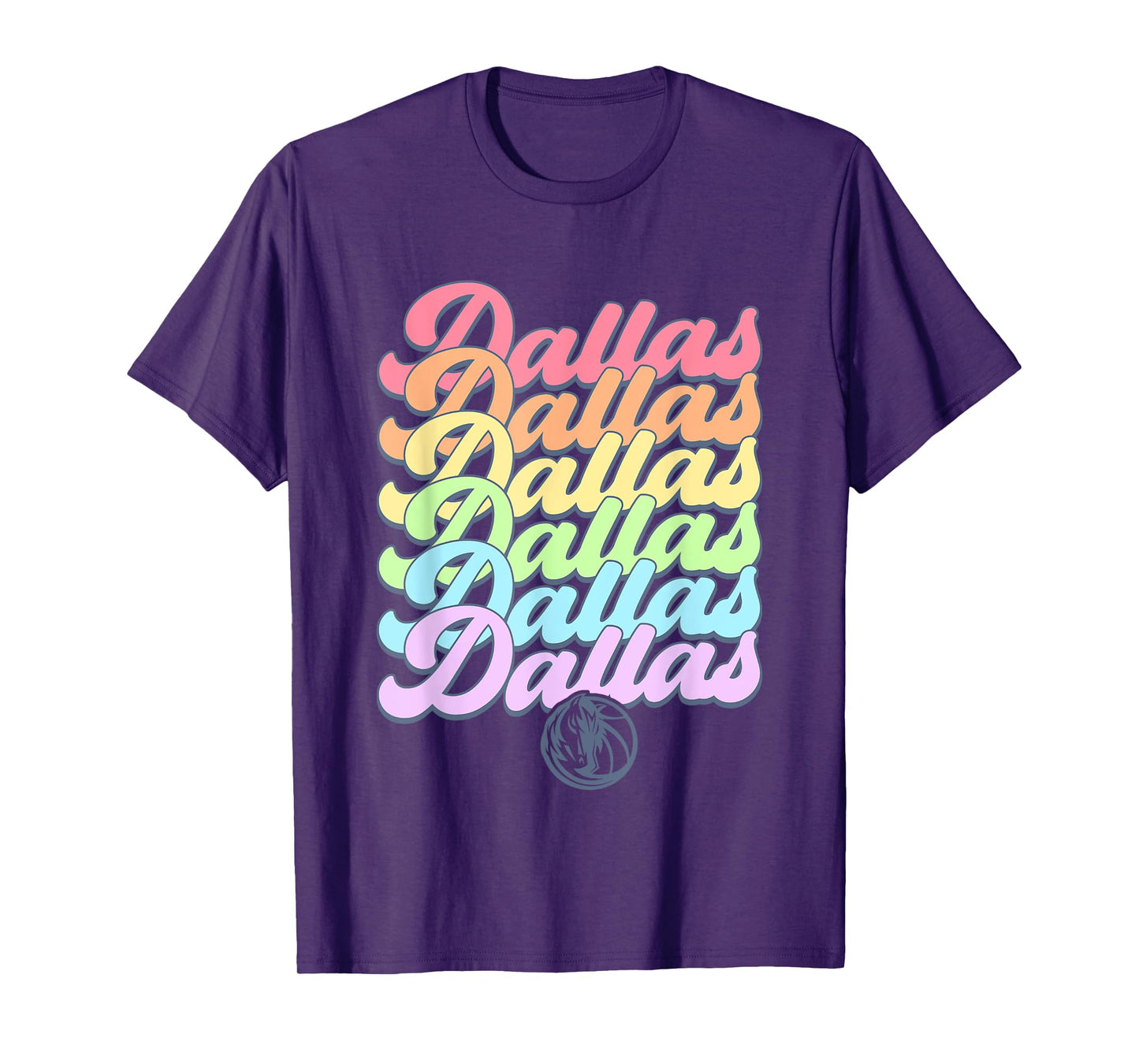 NBA Dallas Mavericks Pastel Rainbow Pride Stack T-Shirt