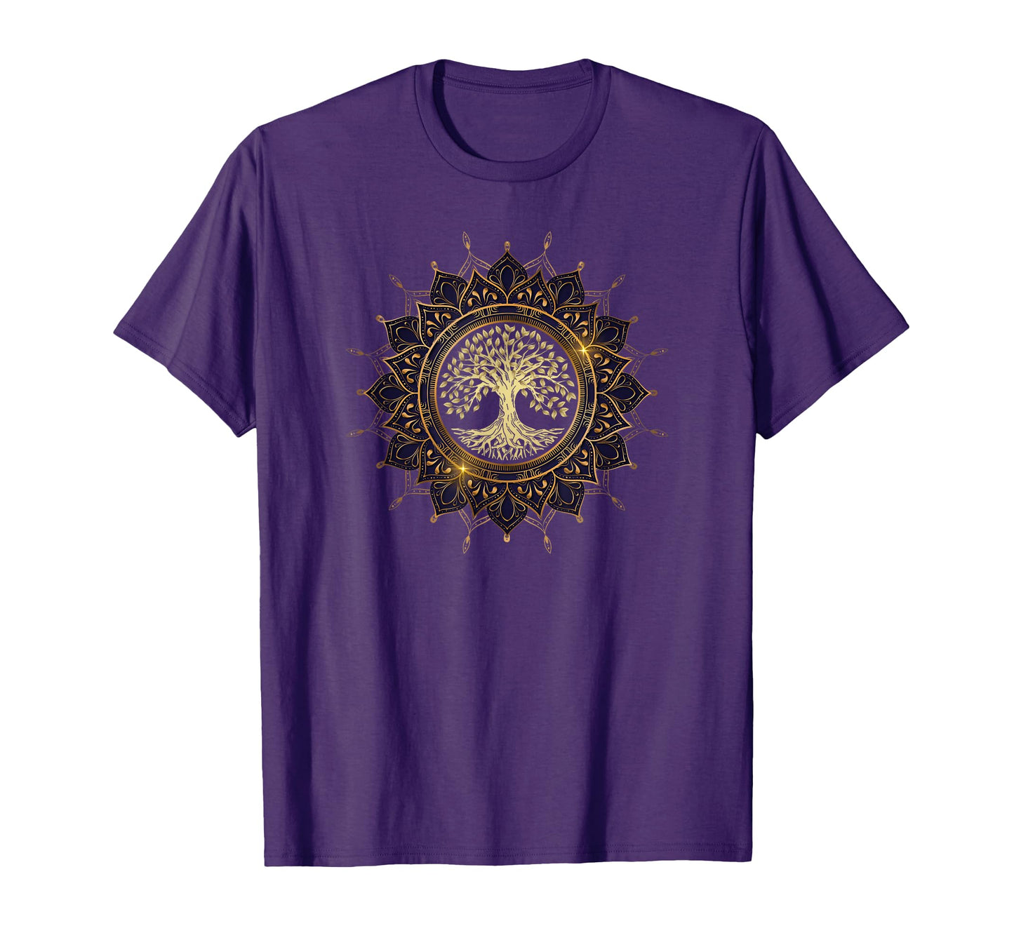 Retro Mandalas Vibe Tree Retro Tree of the Mystical Life Zen Yoga Meditation T-Shirt