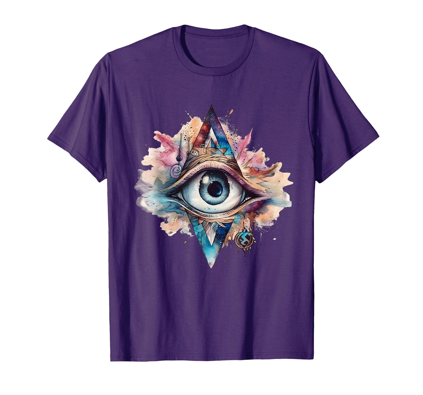 Spiritual Third Eye Watercolor Self-Reflection Awareness T-Shirt