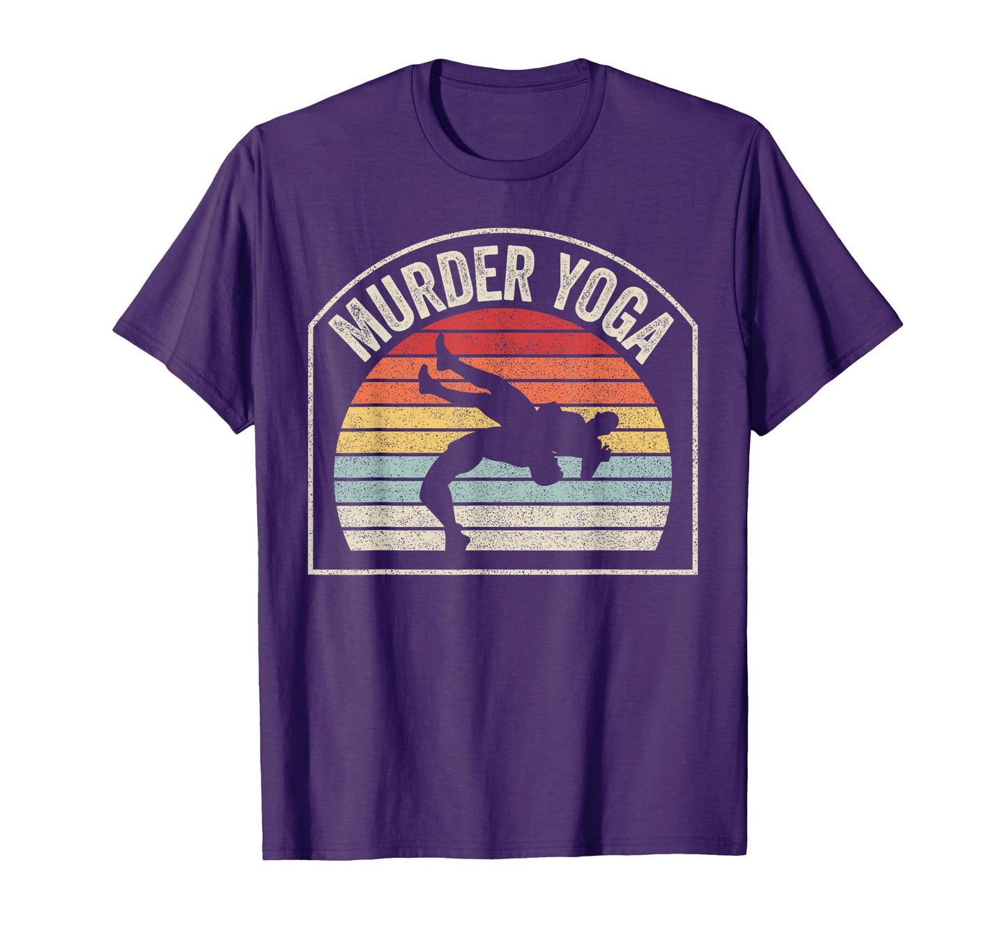 Retro Vintage Wrestling Murder Yoga T-Shirt