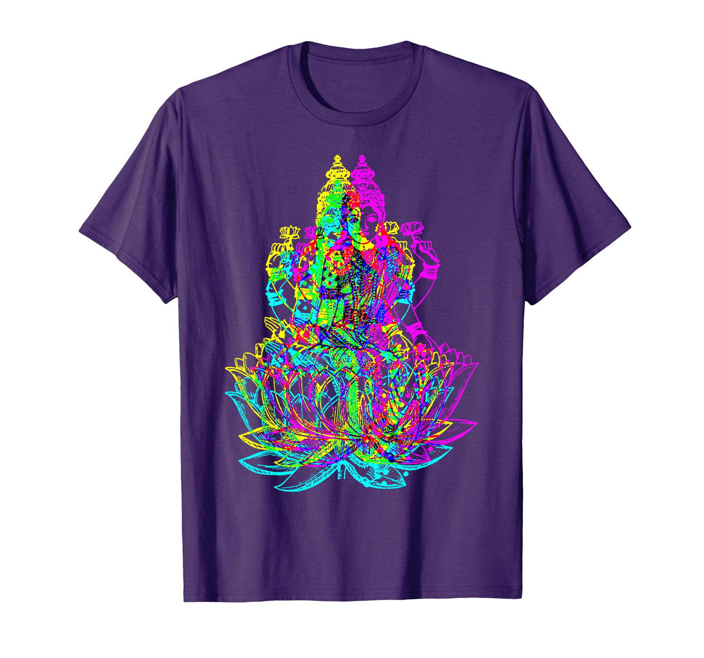 Hindu Goddess Lakshmi Shakti - Psychedelic Colors T-Shirt T-Shirt