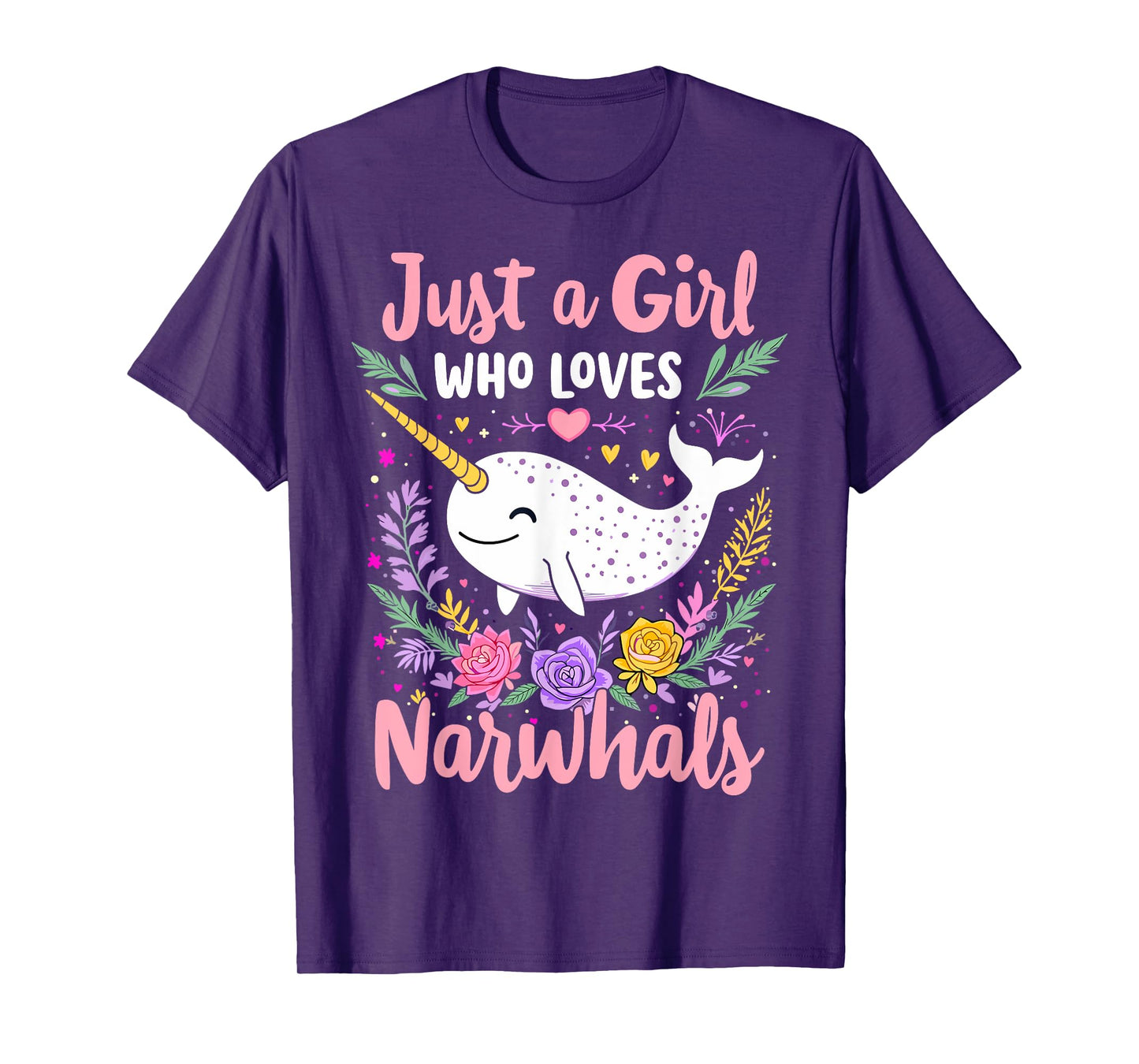 Narwhal Cute Just a Girl Who Loves Narwhals T-Shirt