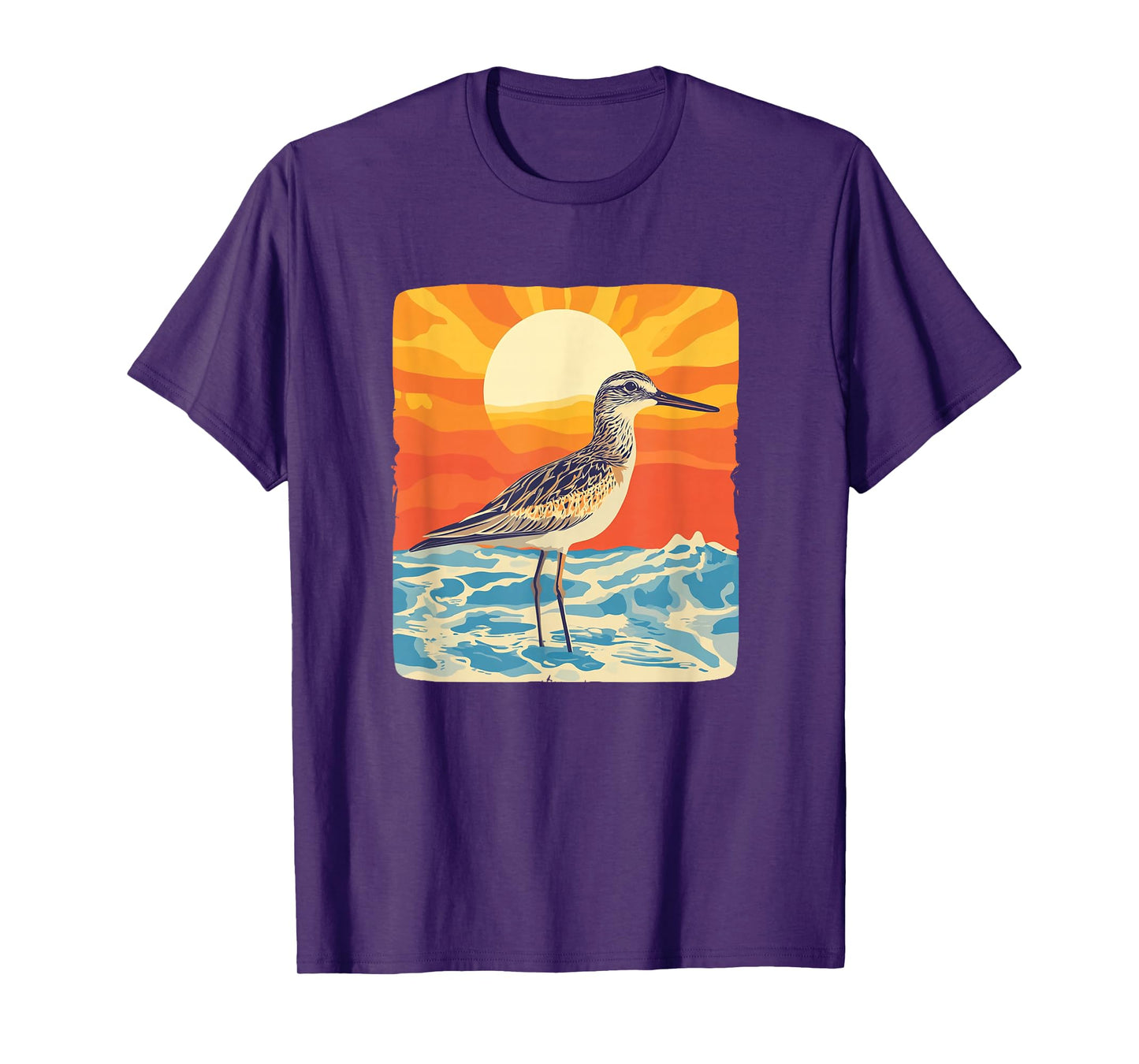 Sandpiper Bird Enjoying the Sandy Shores for Man and Woman T-Shirt