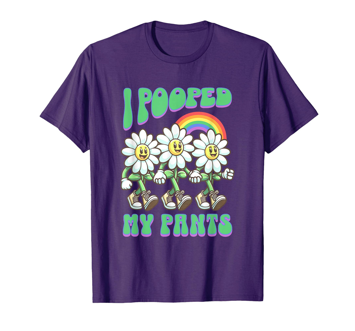 I Pooped My Pants Funny Flowers Toilet Adult Humor Meme T-Shirt