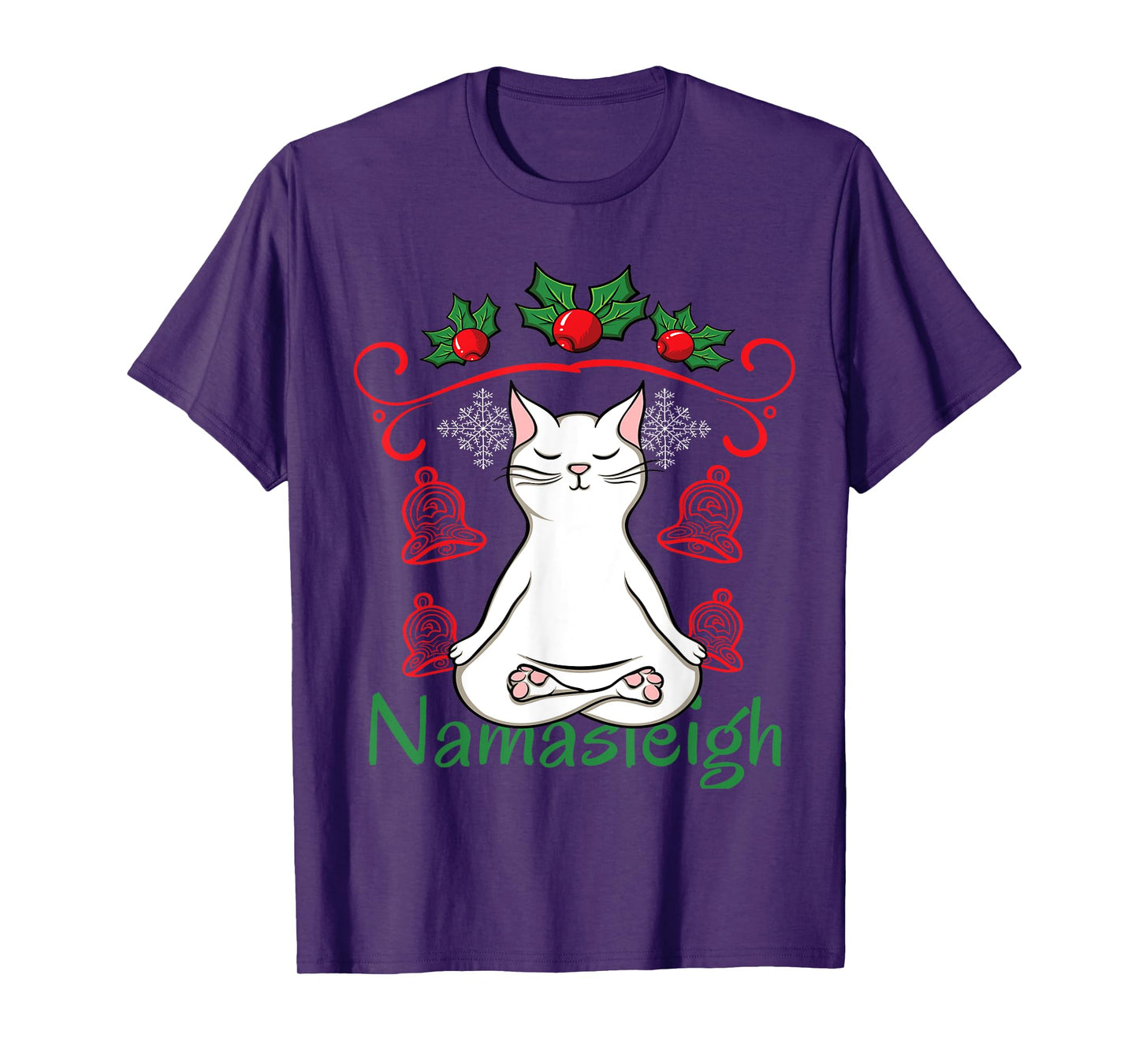 Namasleigh Santa Claus Namaste Yoga Ugly Christmas T-Shirt T-Shirt