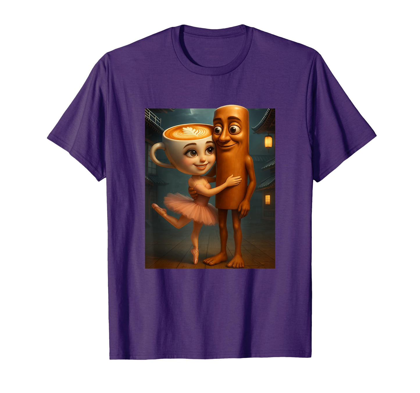 Tung Tung Sahur Loves Ballerina Cappuccina Italian Brainrot T-Shirt
