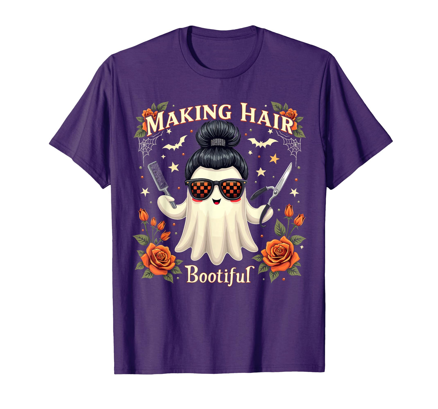 Hair Making Bootiful Ghost Halloween Hairdresser Hairdresser T-Shirt