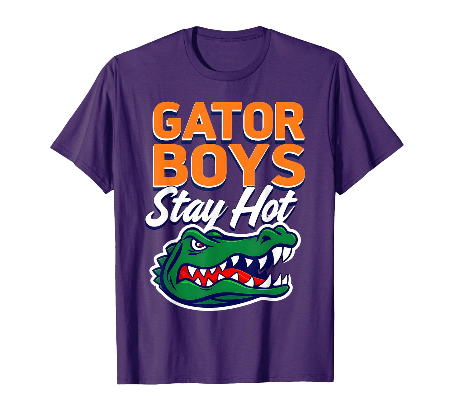 Gator Boys Stay Hot Bold Retro Alligator Graphic Design T-Shirt