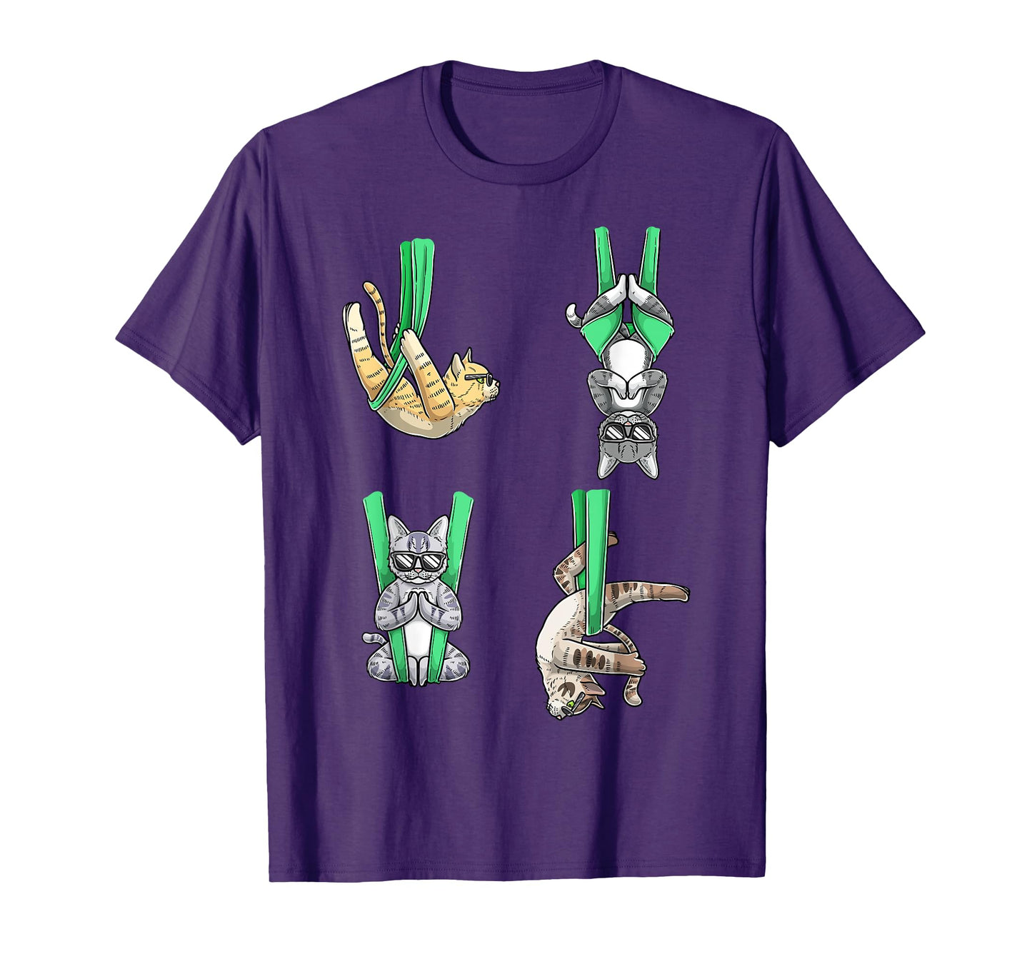 Aerial Cat Yoga Gymnastics Acrobatic Men Women Girls Kids T-Shirt